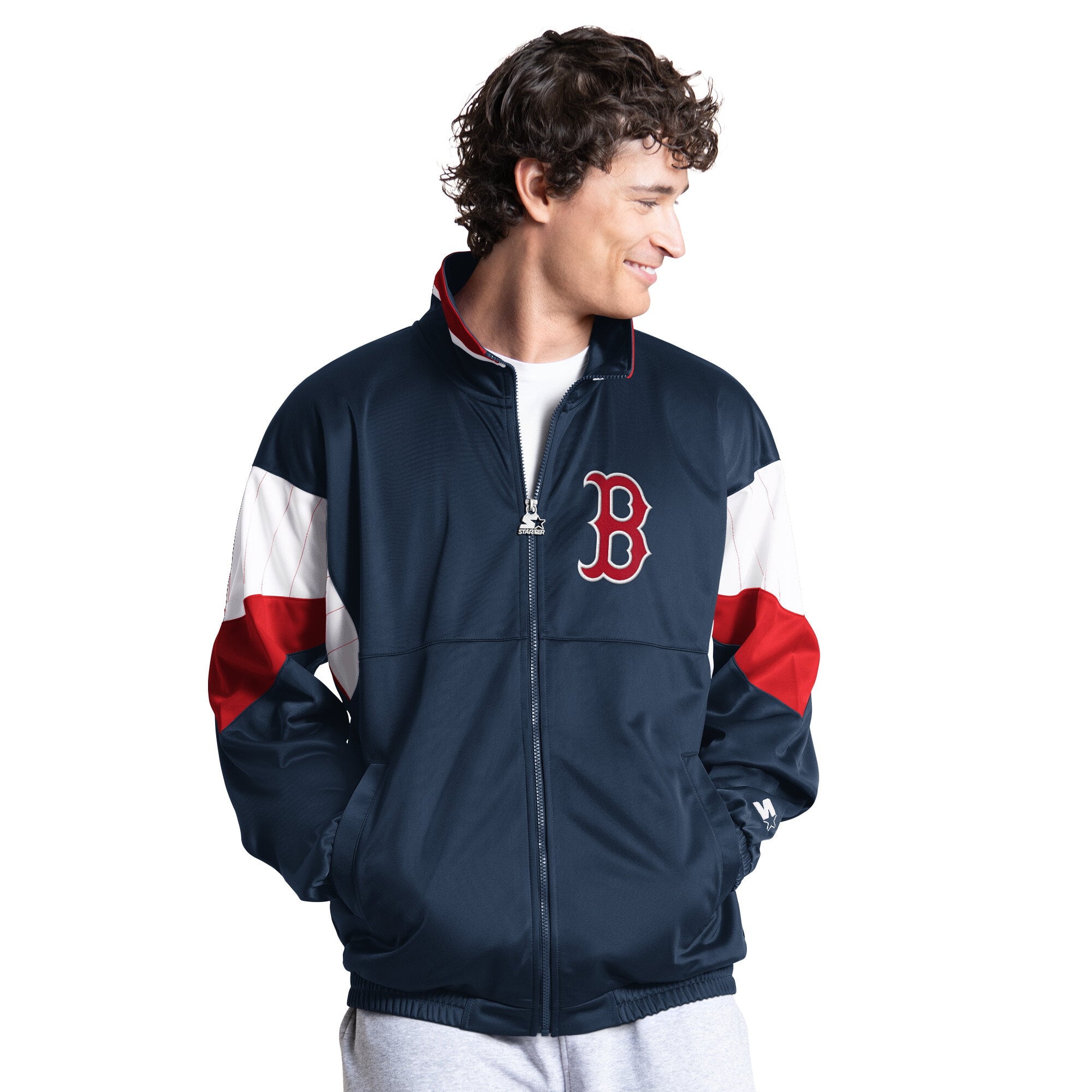 Veste de survêtement zippée intégrale Starter Navy Boston Red Sox Legacy pour homme