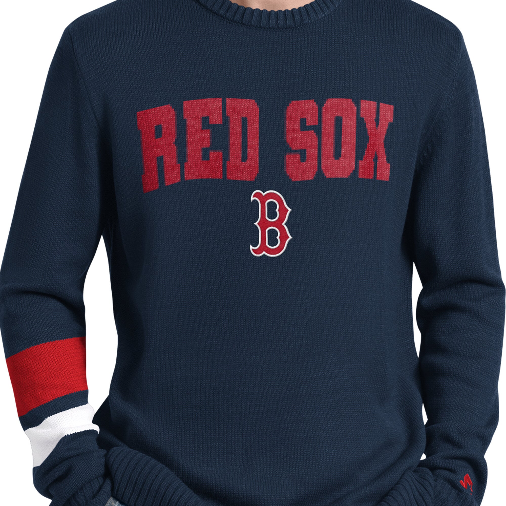 Pull rétro Boston Red Sox bleu marine pour homme, de la marque Starter.