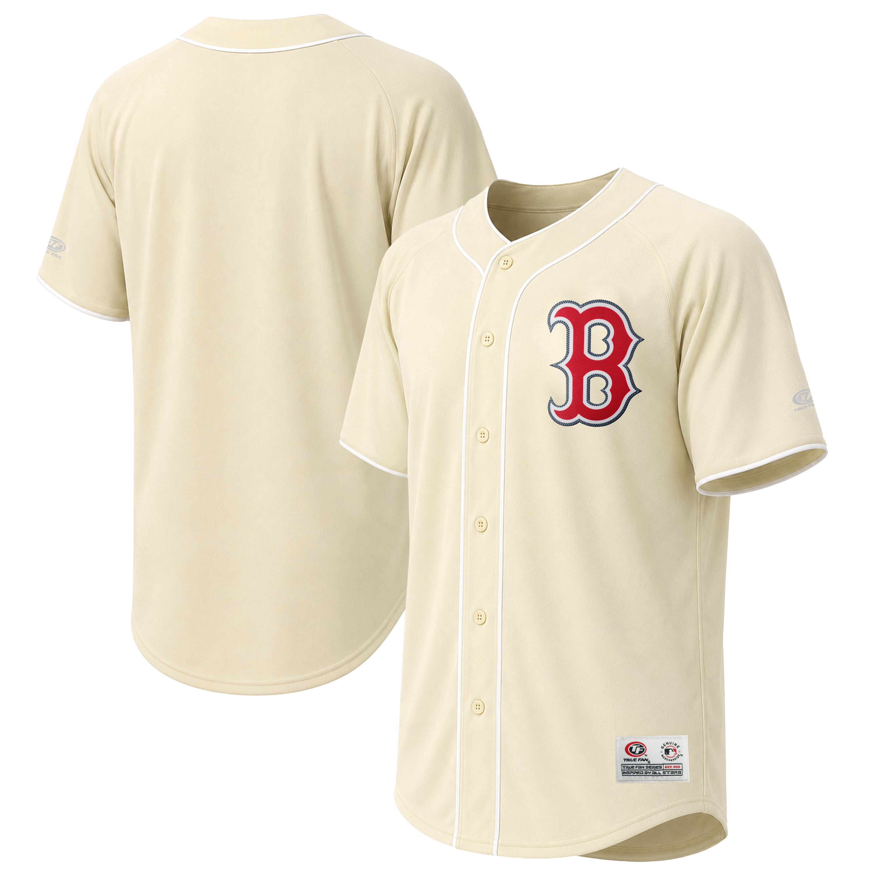 Maillot de mode pour homme Stitches couleur crème des Red Sox Boston