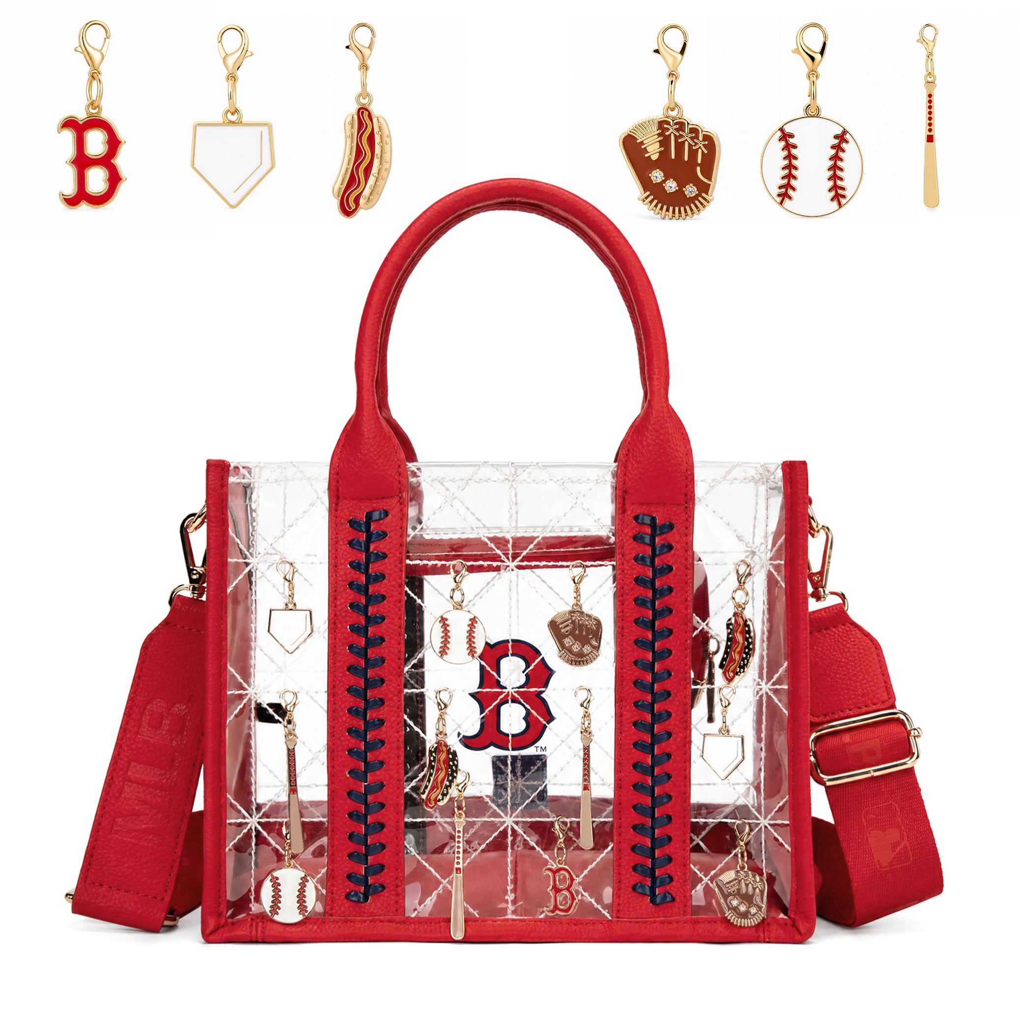 Sac cabas Montana West Boston Red Sox à coutures apparentes