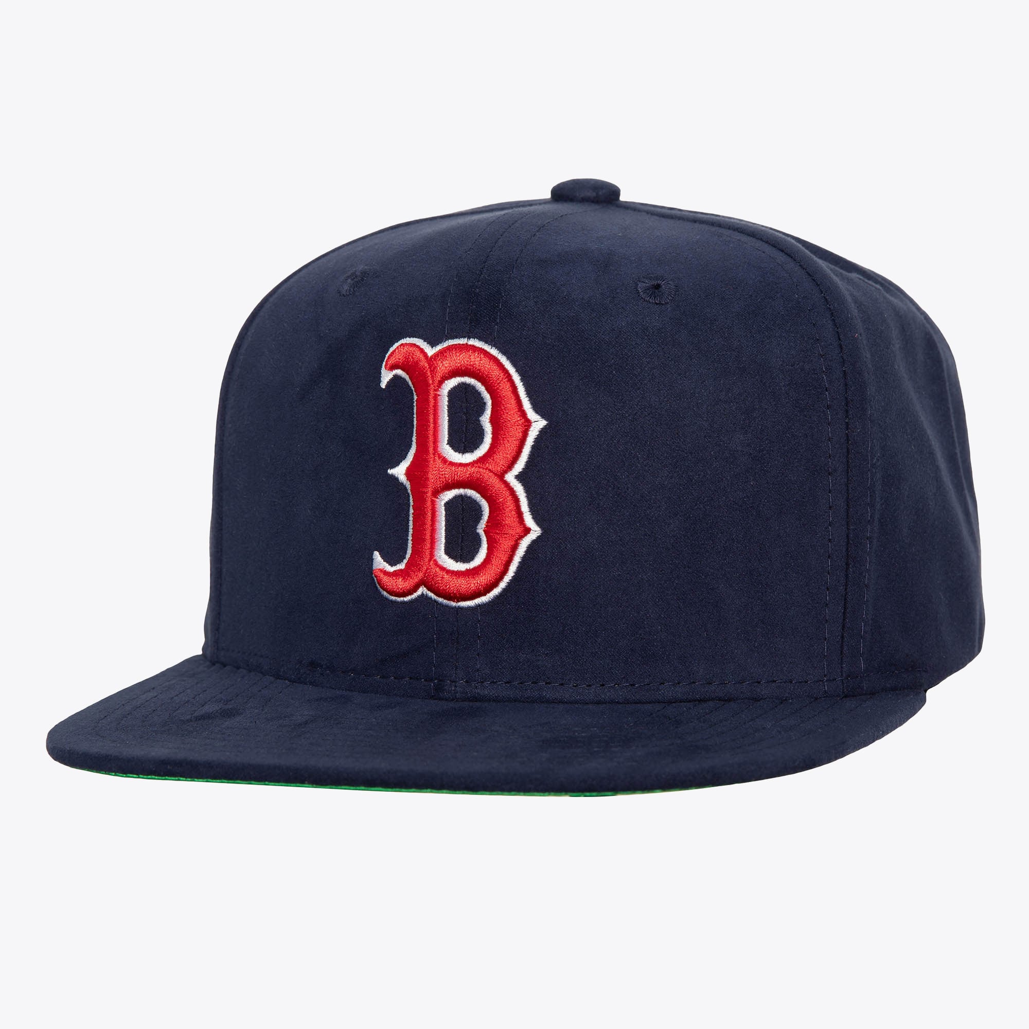 Navy Boston Red Sox Sweet Suede Snapback Hat display picture 1