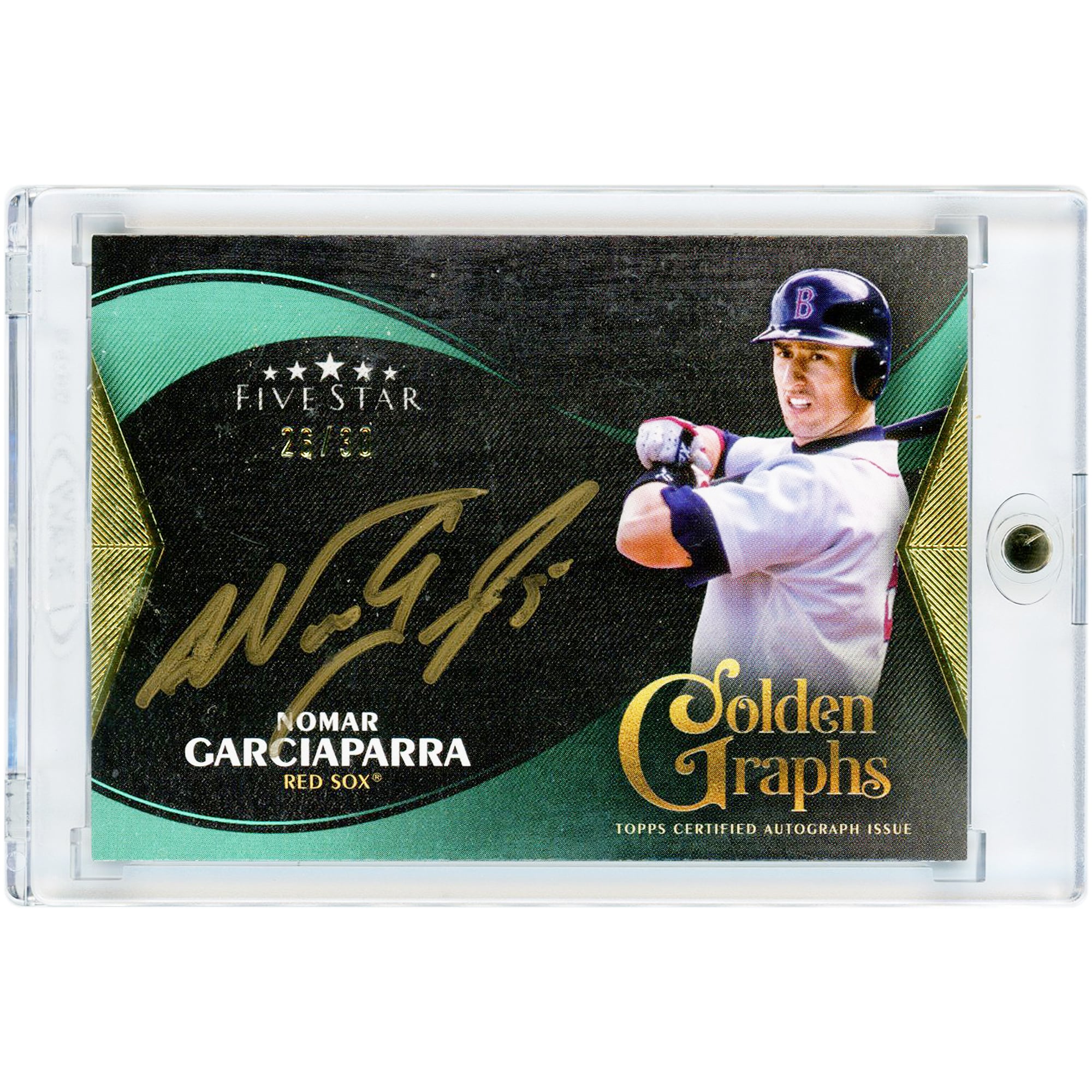 Carte autographiée de Nomar Garciaparra (Red Sox de Boston) 2024 Topps Five Star Golden Graphs #GG-NG #26/30