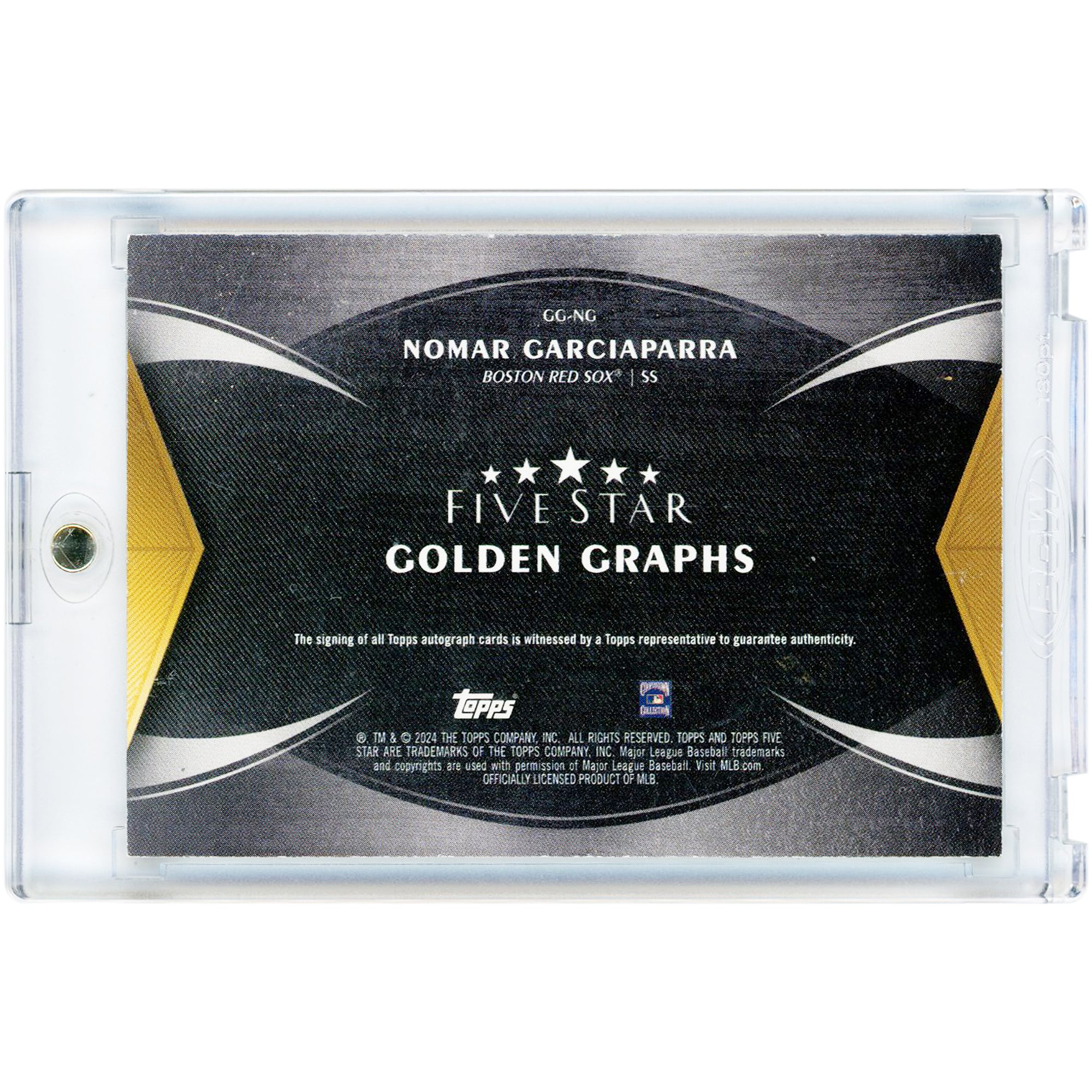 Carte autographiée de Nomar Garciaparra (Red Sox de Boston) 2024 Topps Five Star Golden Graphs #GG-NG #26/30