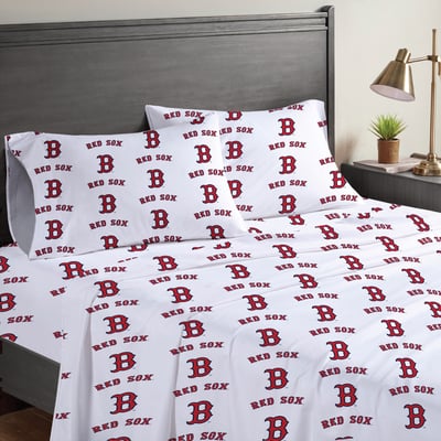 Boston Red Sox Pegasus Four-Piece Queen Sheet Set