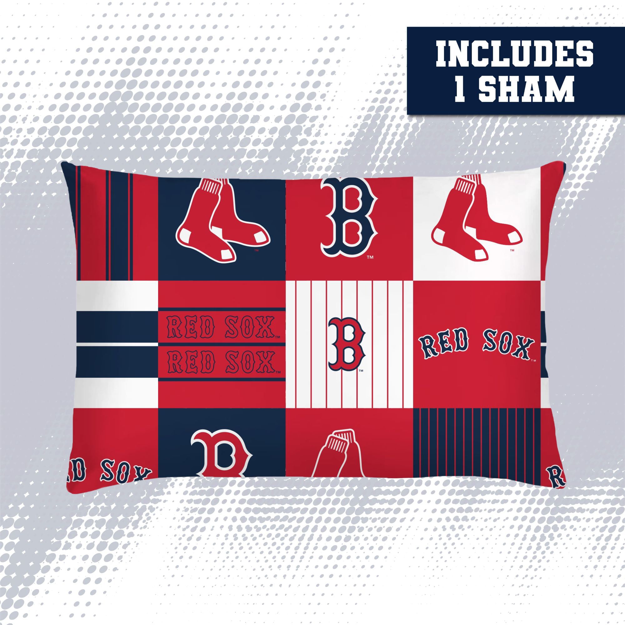 Pegasus Boston Red Sox Patchwork Plaid Two-Piece Twin/Twin XL Bed in a Bag Set