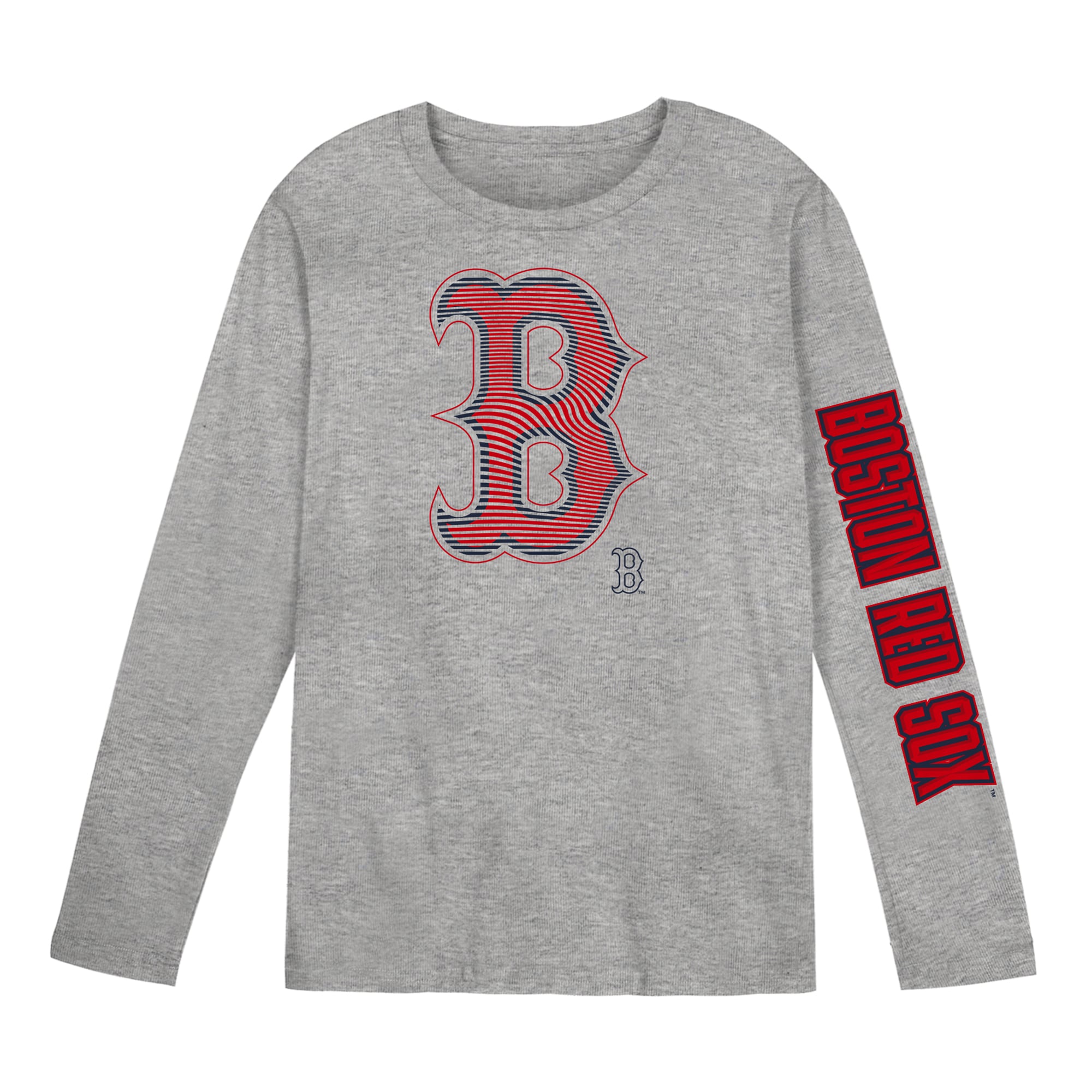 T-shirt à manches longues gris Boston Red Sox Air Raid pour enfants d'âge préscolaire Outerstuff