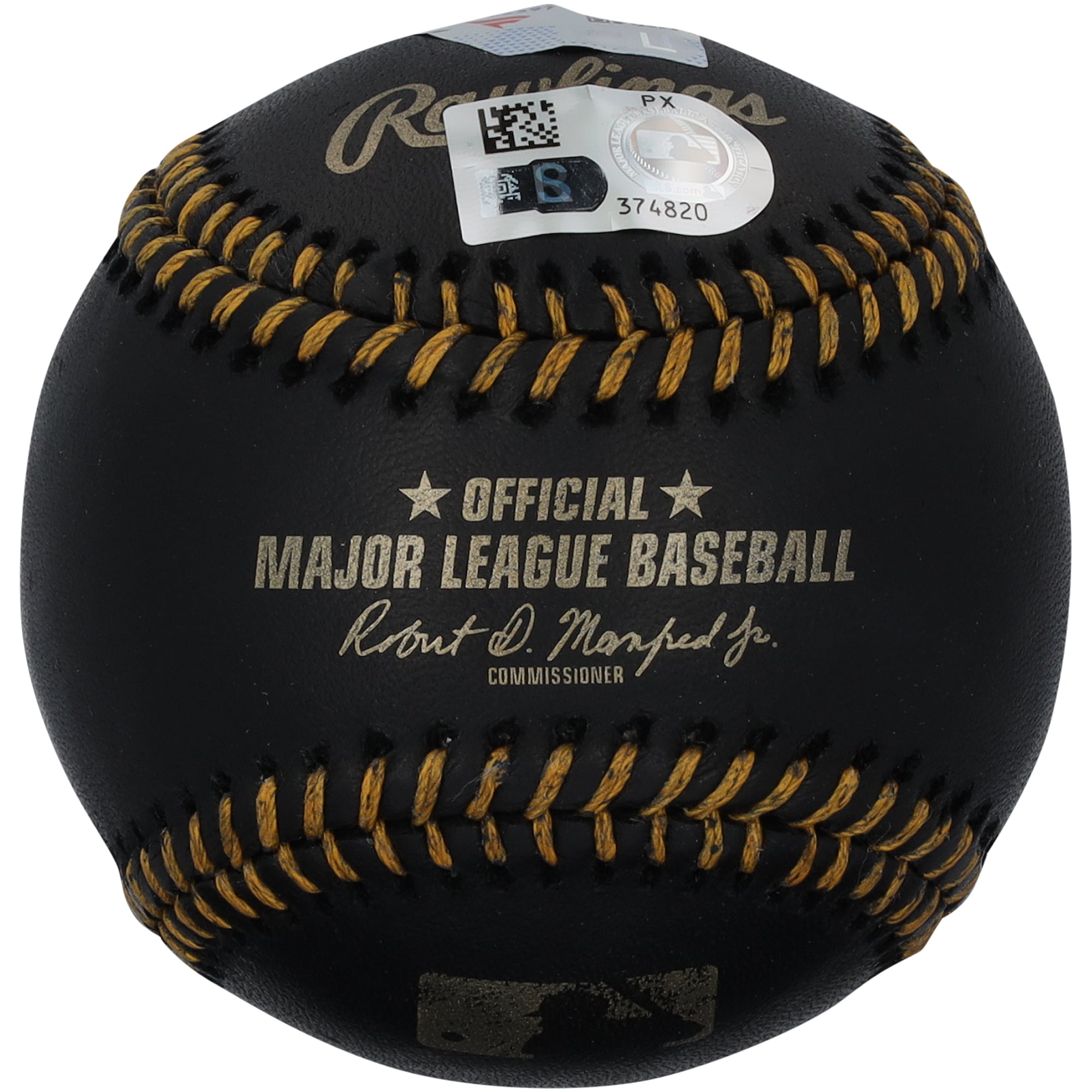 Balle de baseball en cuir noir autographiée par Roman Anthony Boston Red Sox