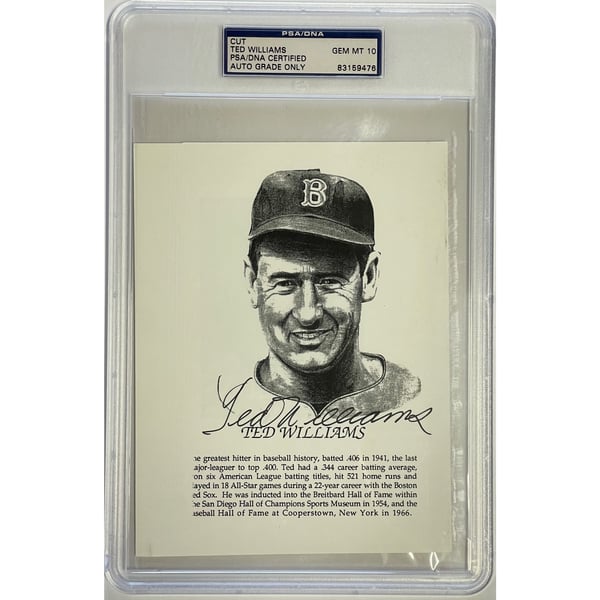 Tim Williams Signature Ted Williams Signature Example