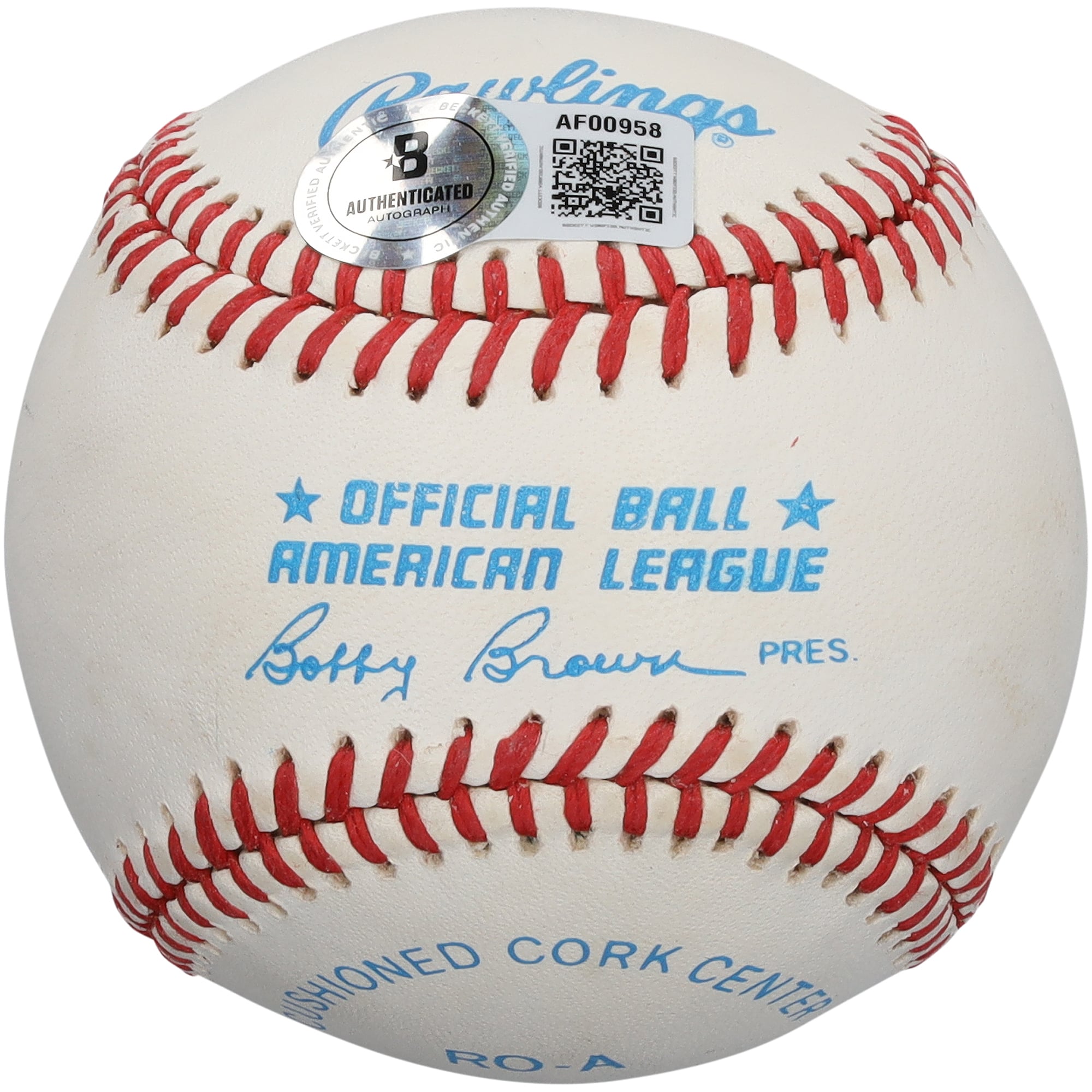 Balle de baseball autographiée par Ted Williams des Red Sox de Boston - BAS AF958