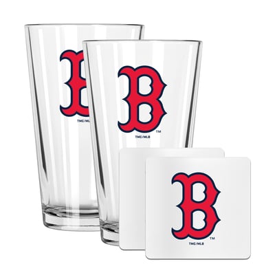 Boston Red Sox The Memory Company 16oz. Pint Glass and Coaster Set