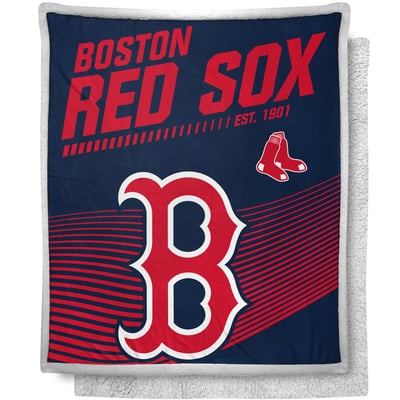  Boston Red Sox The Northwest Group 50" x 60" New School Mink Sherpa Throw Blanket