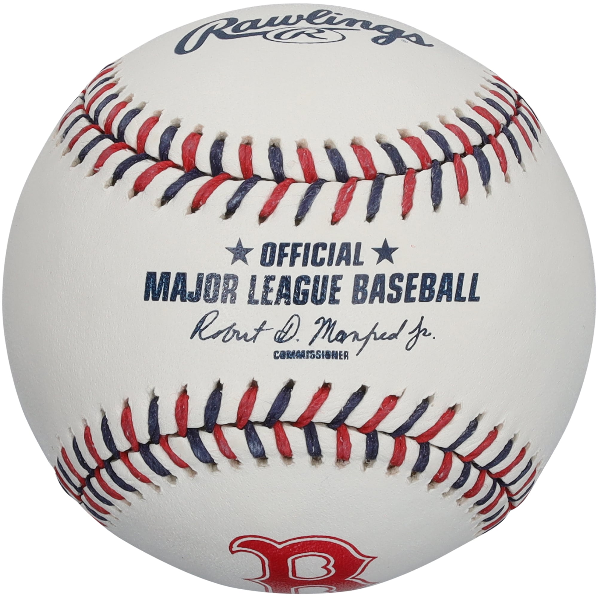 Balle de baseball Tom Brady Red Sox de Boston, lacets aux couleurs de l'équipe, autographiés par l'équipe
