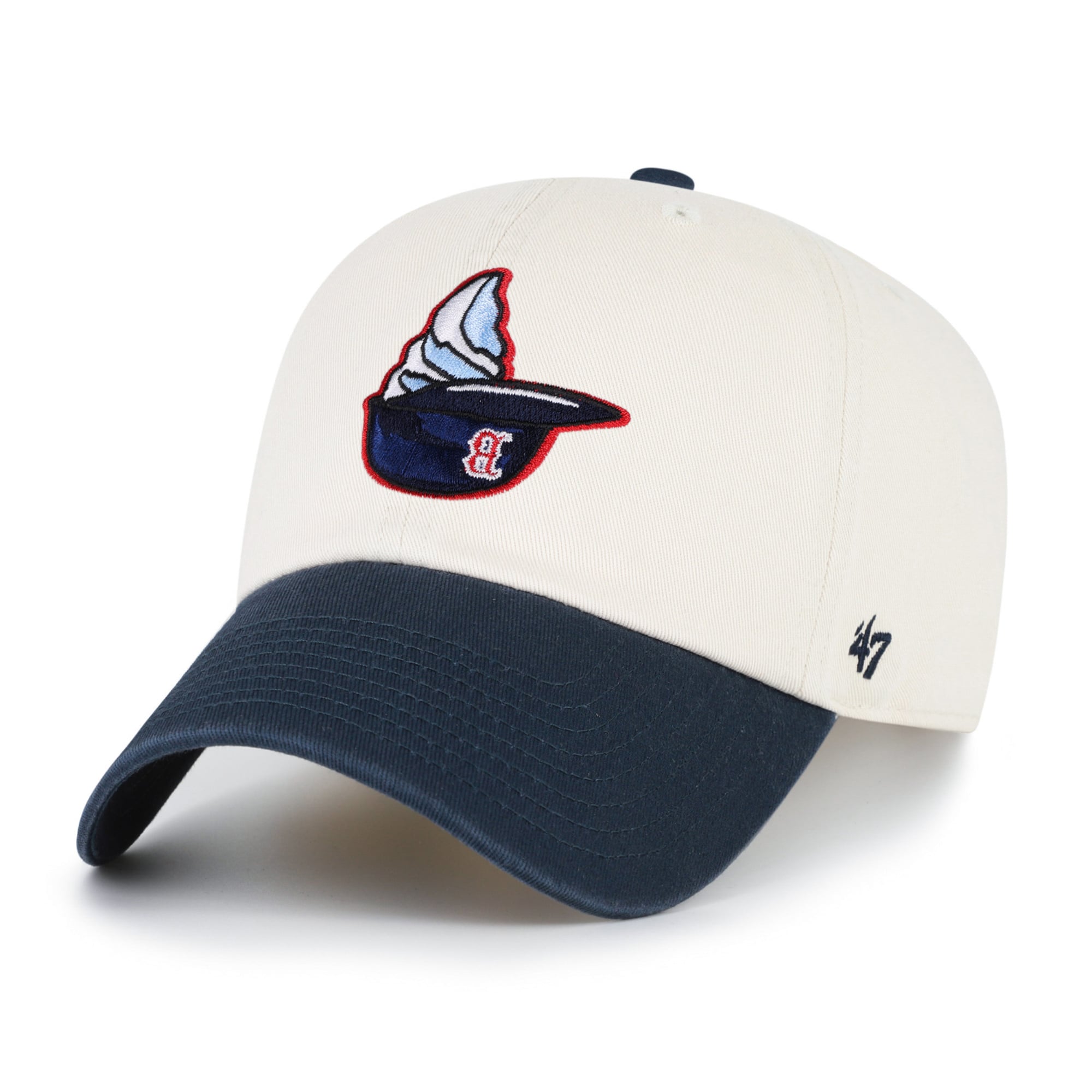 Unisex '47 Natural Boston Red Sox Single Swirl Ice Cream Helmet 2.0 Clean Up Adjustable Hat