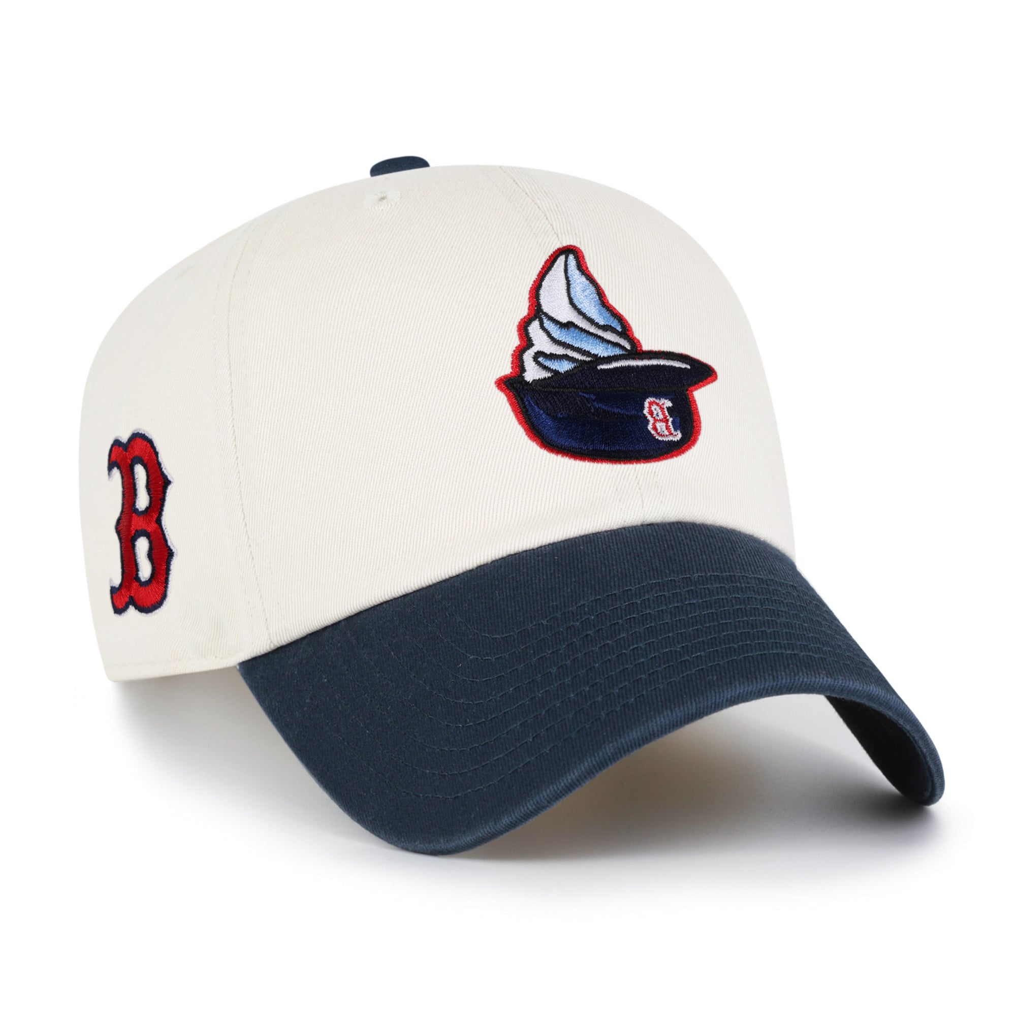 Unisex '47 Natural Boston Red Sox Single Swirl Ice Cream Helmet 2.0 Clean Up Adjustable Hat