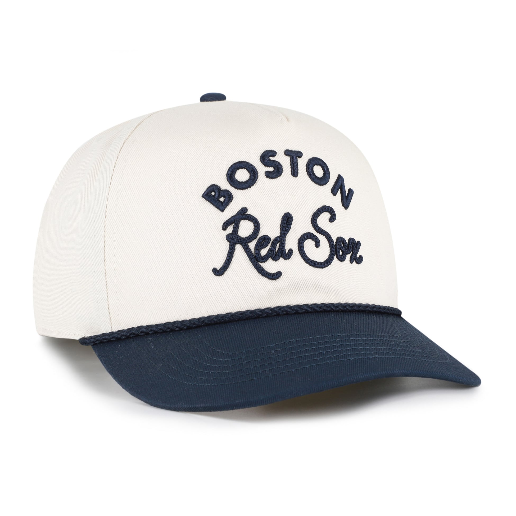 Unisex '47 Natural/Navy Boston Red Sox Rope Script Hitch Adjustable Hat