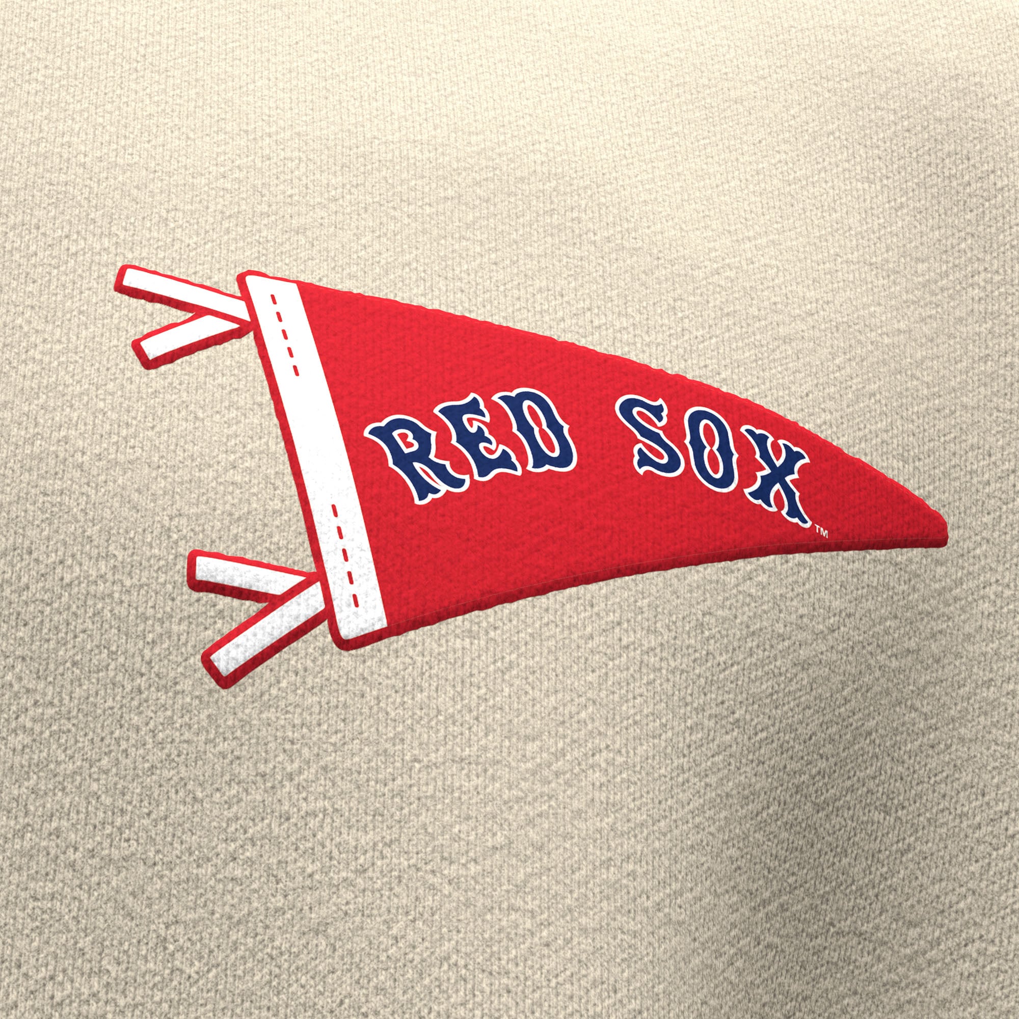 Unisex Fanatics Tan Boston Red Sox Spirit Jersey Fleece Crewneck Pennant Sweatshirt