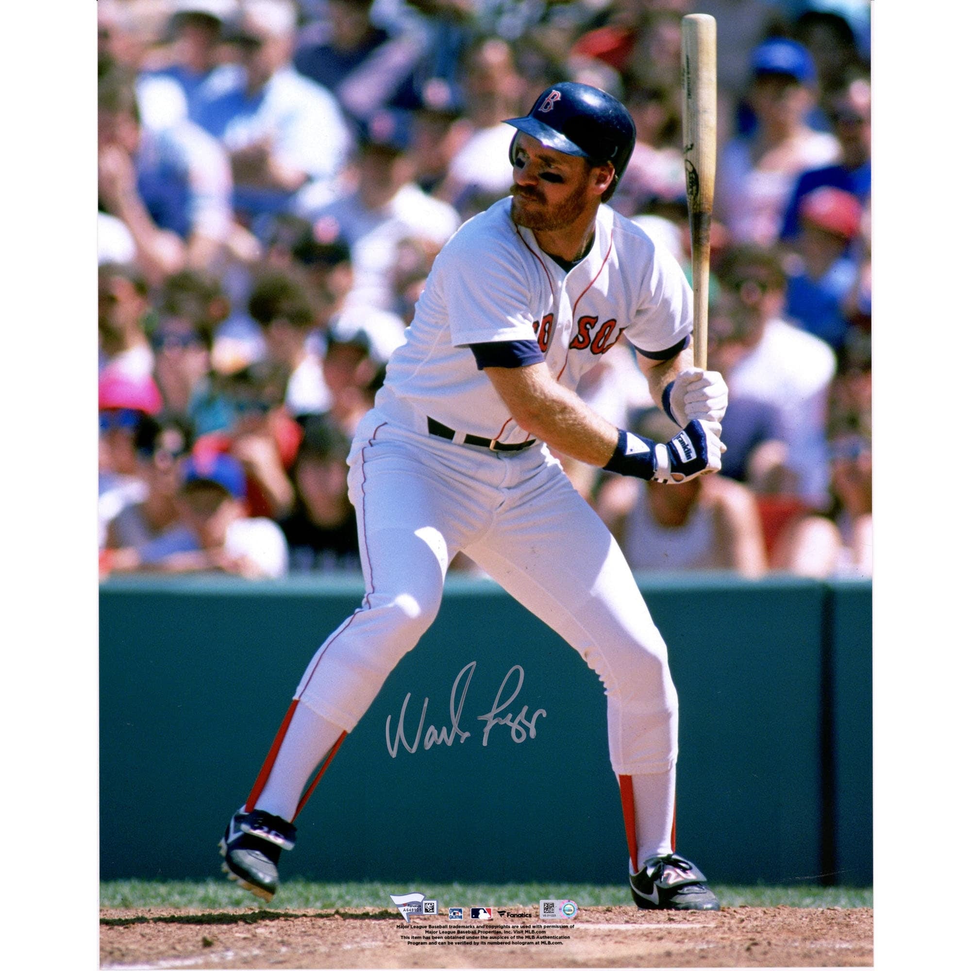 Photo de Wade Boggs (Red Sox de Boston) autographiée, 40 x 50 cm.