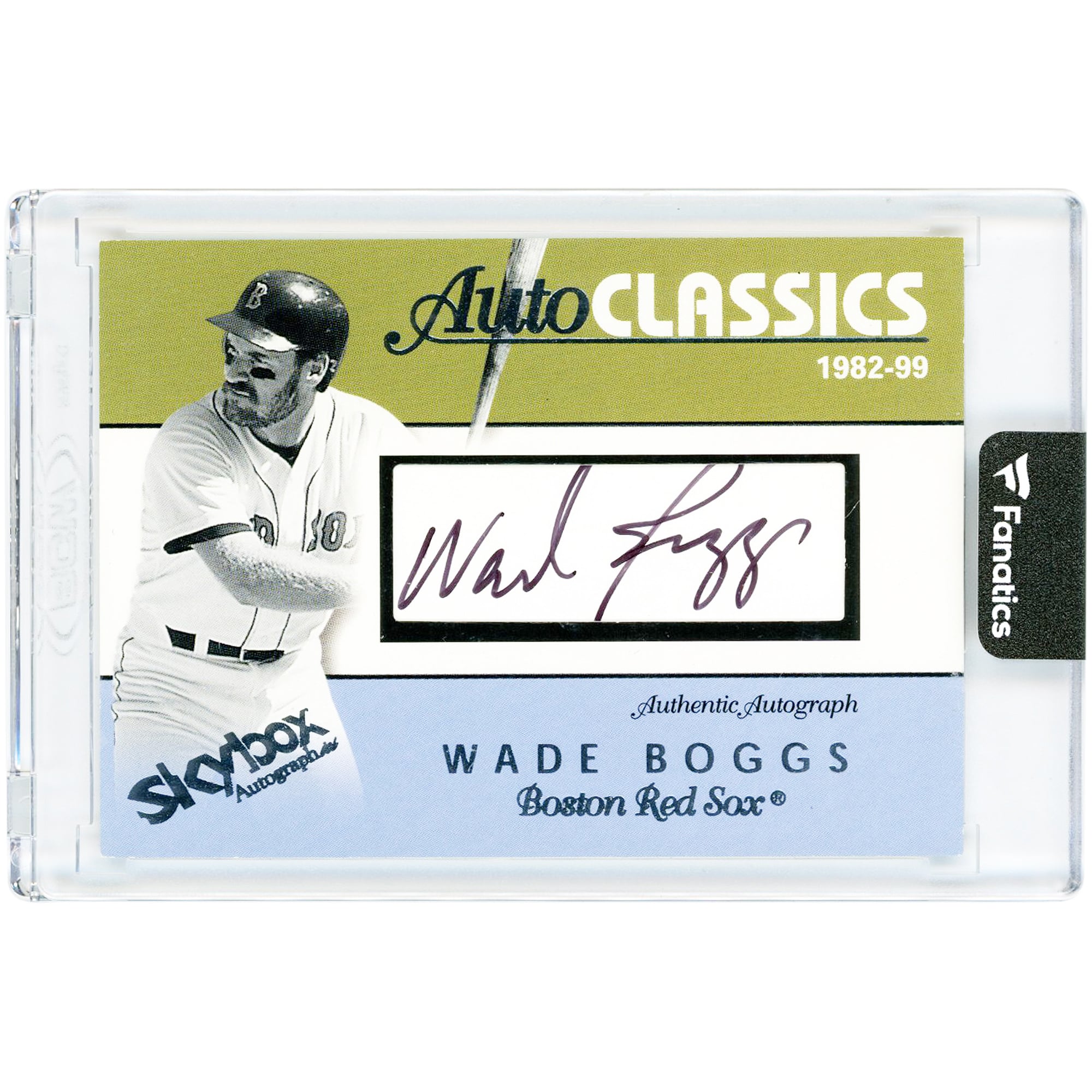 Wade Boggs Boston Red Sox Autographed 2004 Fleer Skybox AutoClassics #AS-WB #19/50 Card