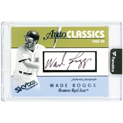 Wade Boggs Boston Red Sox Autographed 2004 Fleer Skybox AutoClassics #AS-WB #19/50 Card