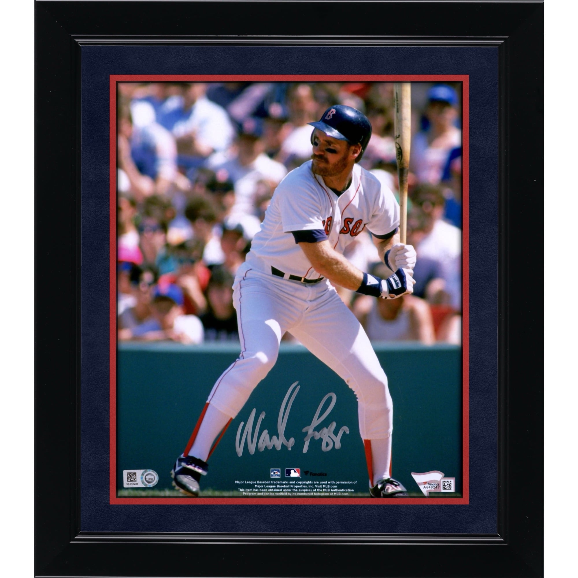 Wade Boggs Boston Red Sox Autographed 8" x 10" Hitting Photograph