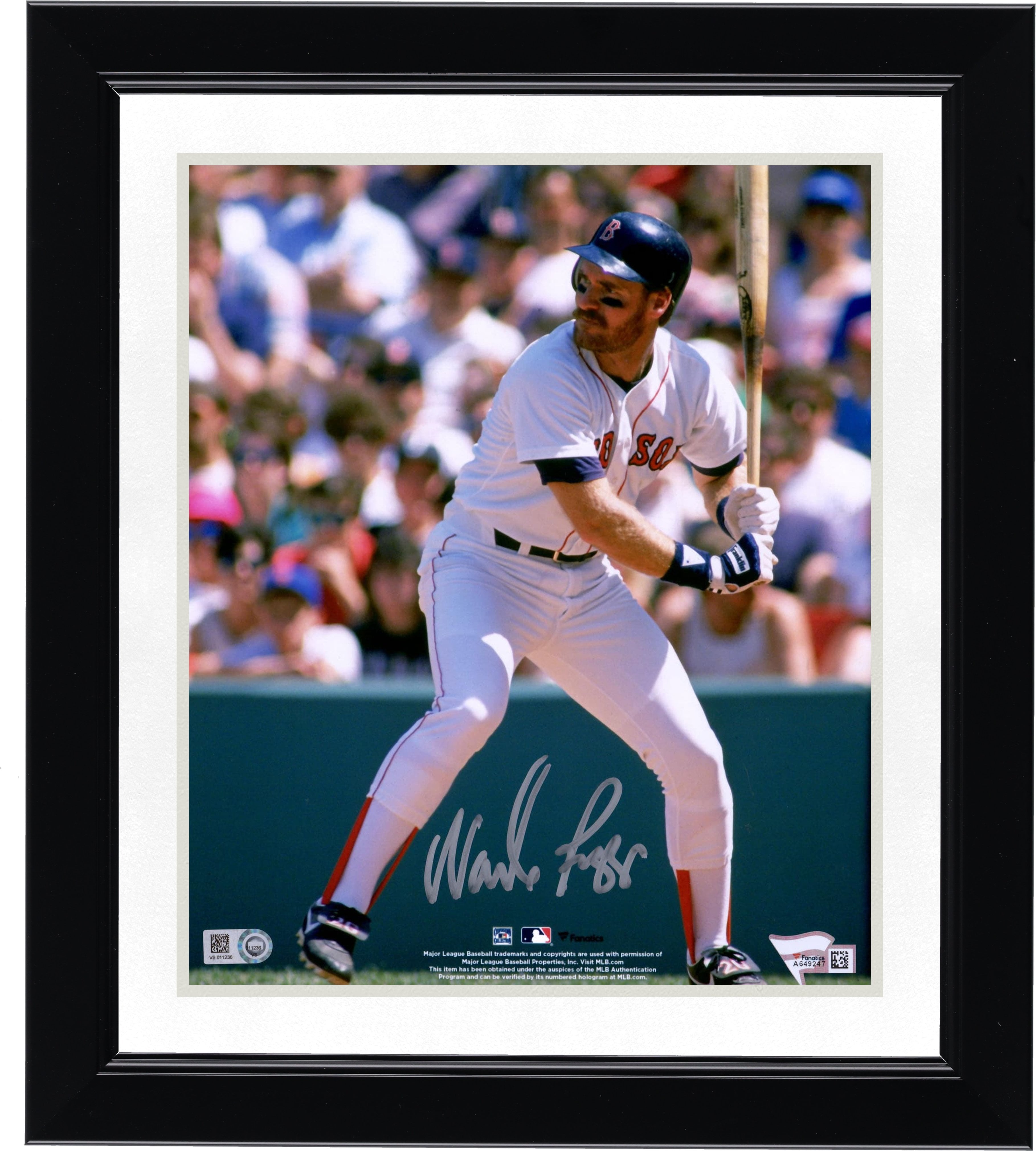 Wade Boggs Boston Red Sox Autographed 8" x 10" Hitting Photograph