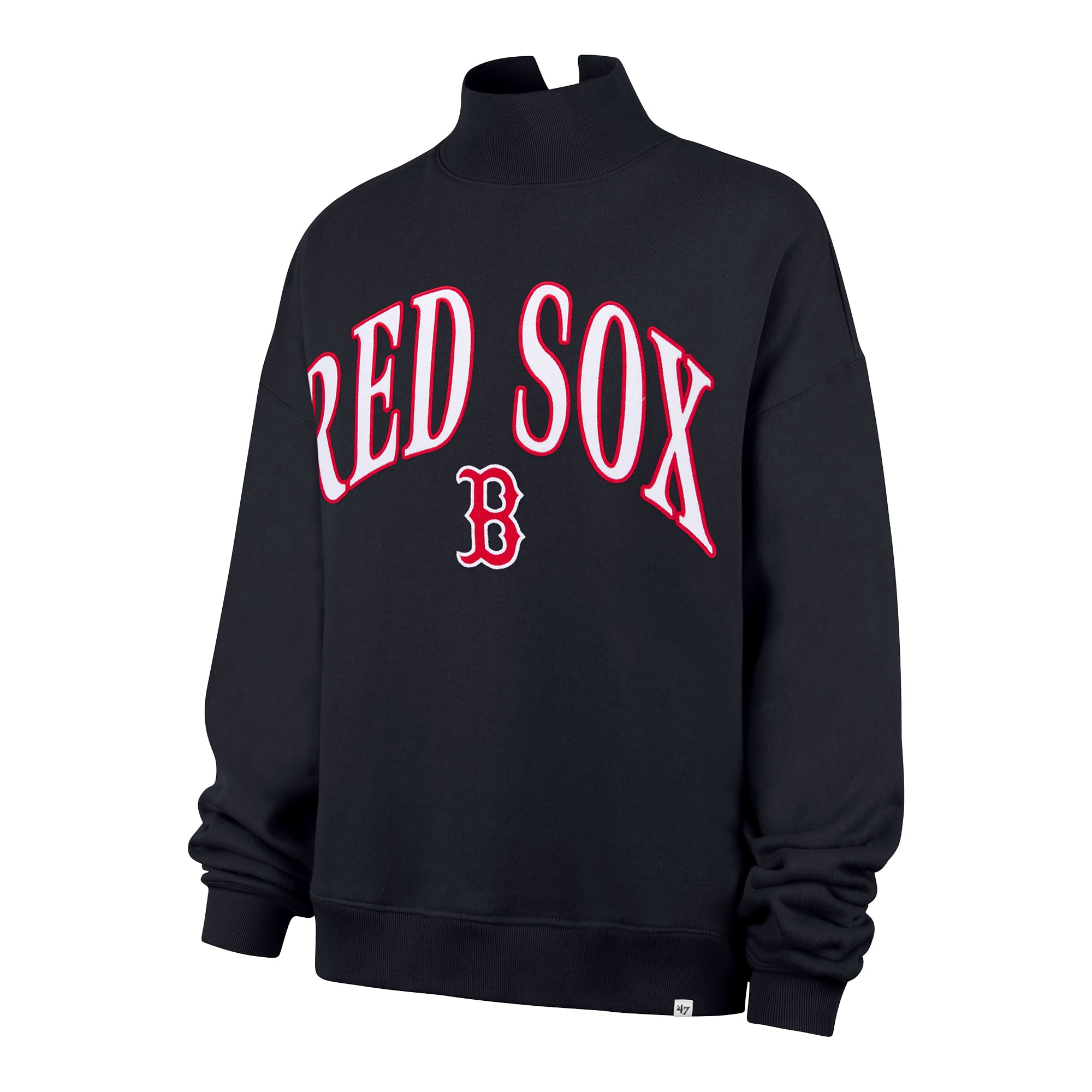 Sweat-shirt oversize à col montant « 47 » bleu marine Boston Red Sox pour femme