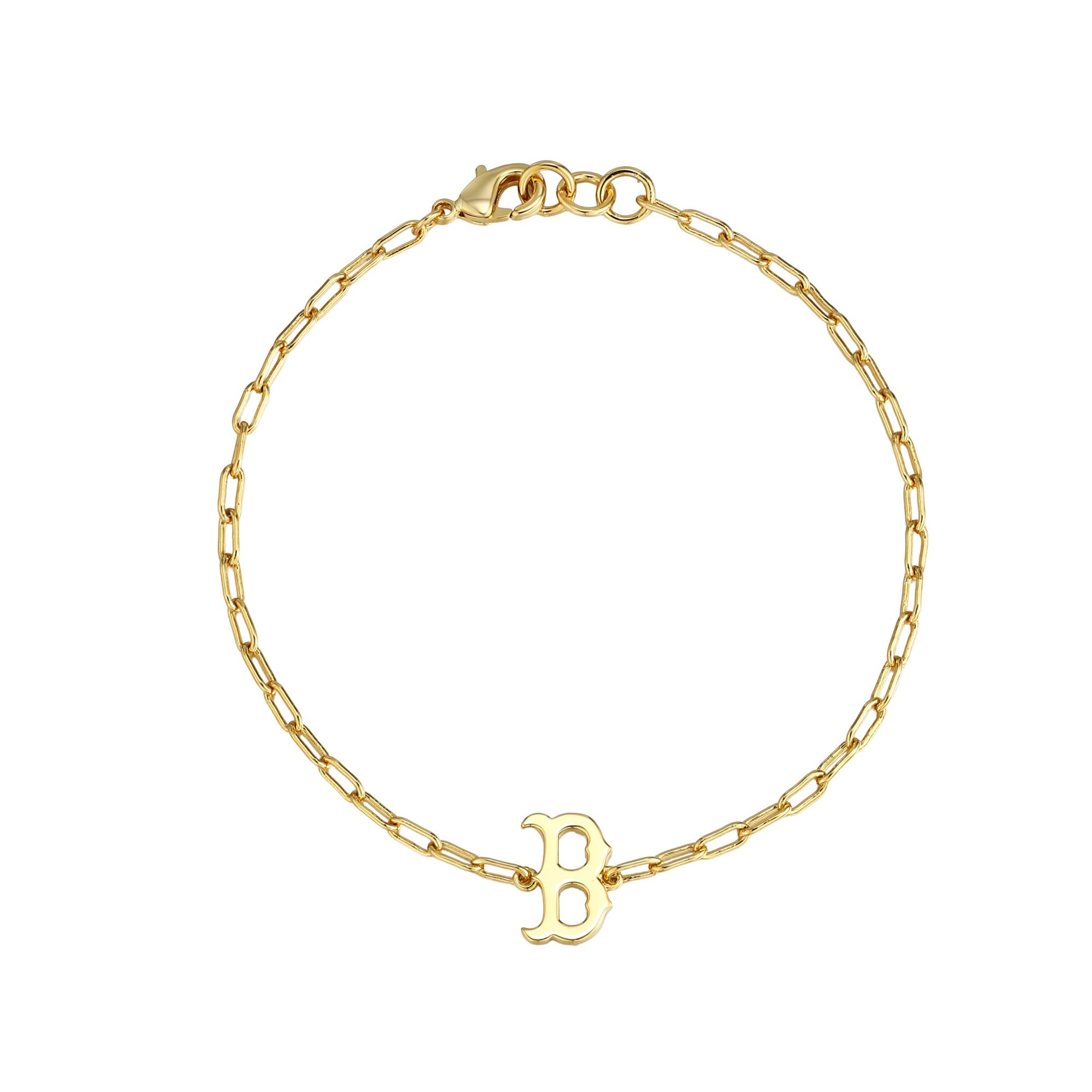 Women's by Jill Martin  Gold Boston Red Sox Classic Paperclip Bracelet