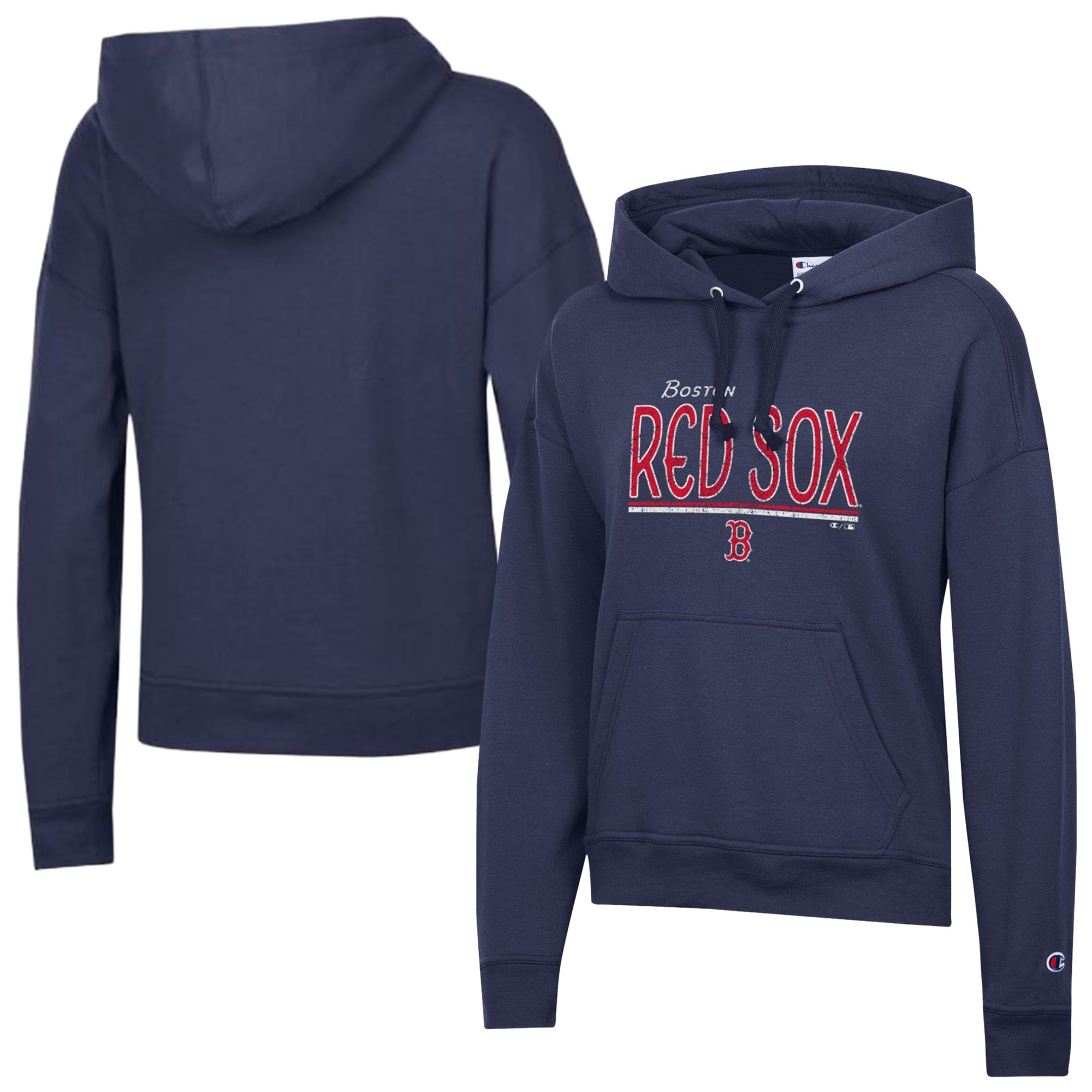 Sweat à capuche vintage Powerblend bleu marine Champion pour femme, Boston Red Sox