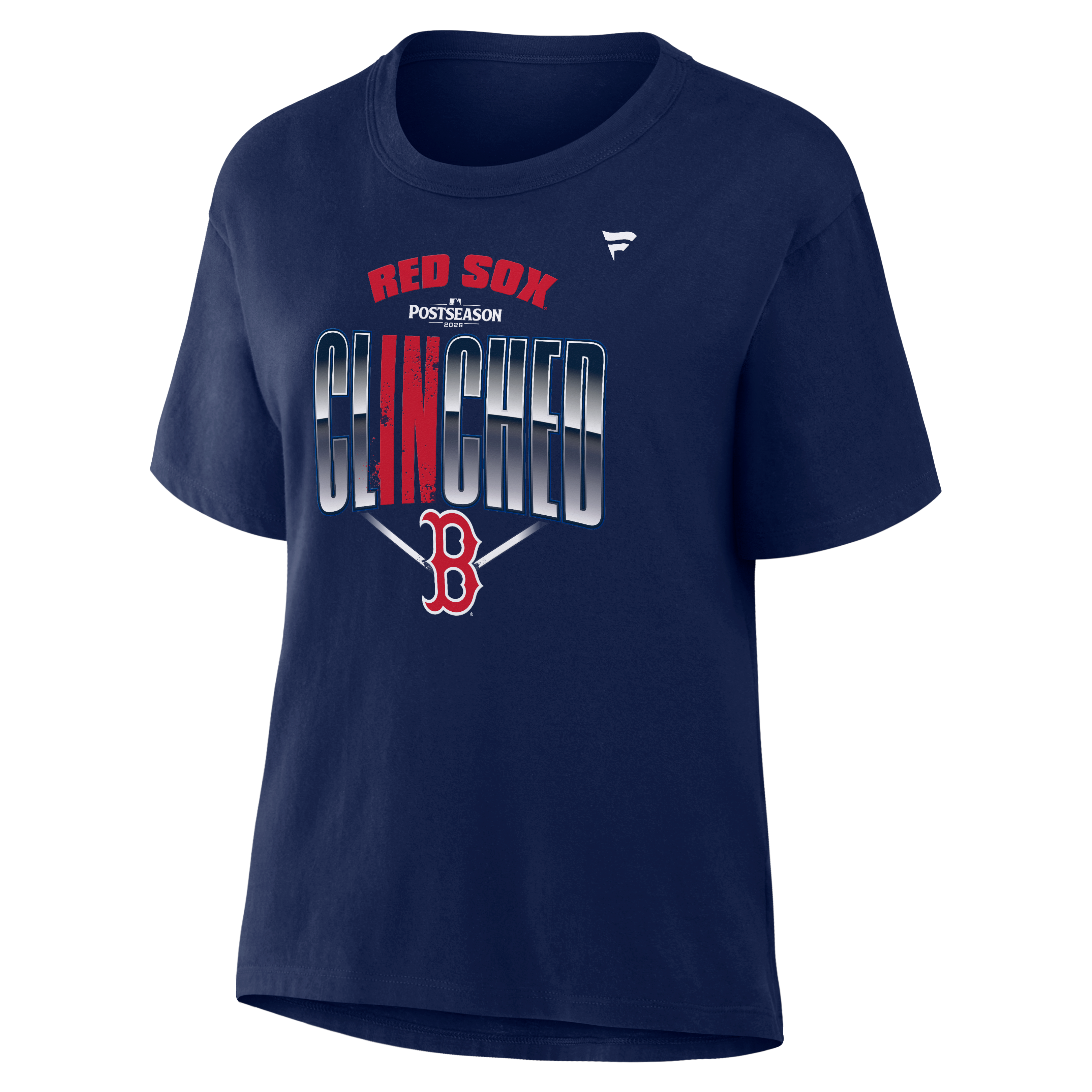 T-shirt Fanatics bleu marine pour femmes, Boston Red Sox, séries éliminatoires de la MLB 2026