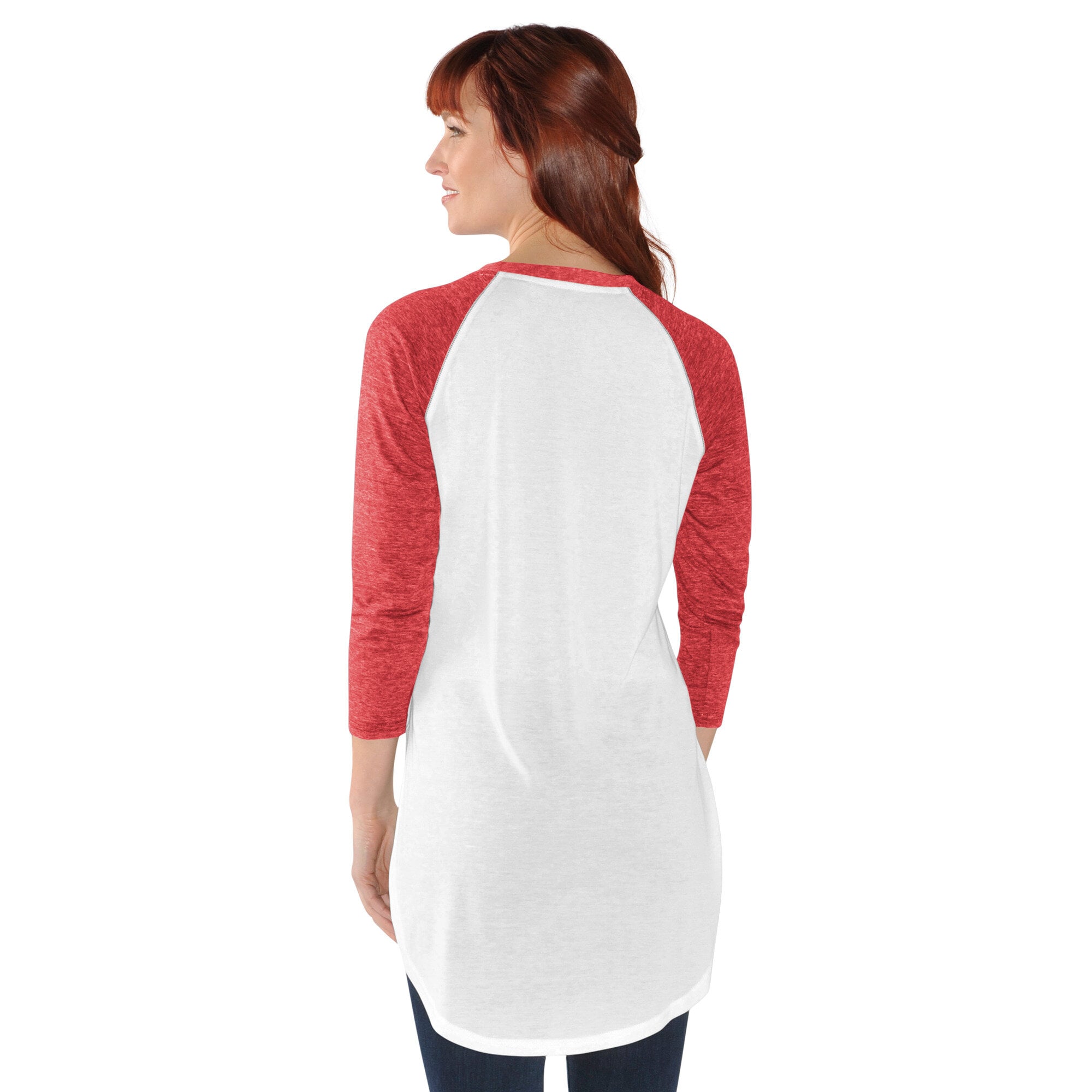Women's G-III 4Her by Carl Banks White Boston Red Sox All Star 3/4-Sleeve Raglan T-Shirt