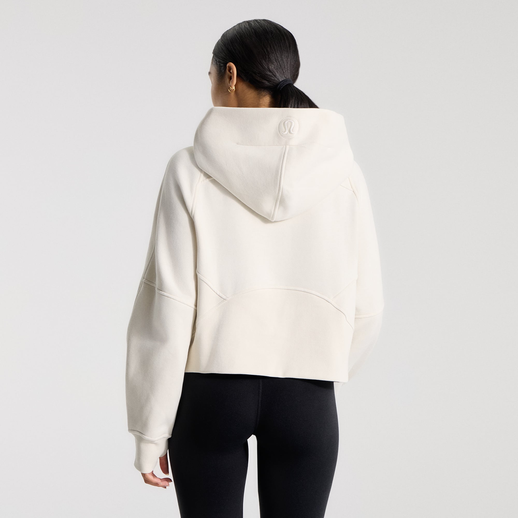Sweat à capuche oversize demi-zip en scuba crème pour femme de lululemon Boston Red Sox
