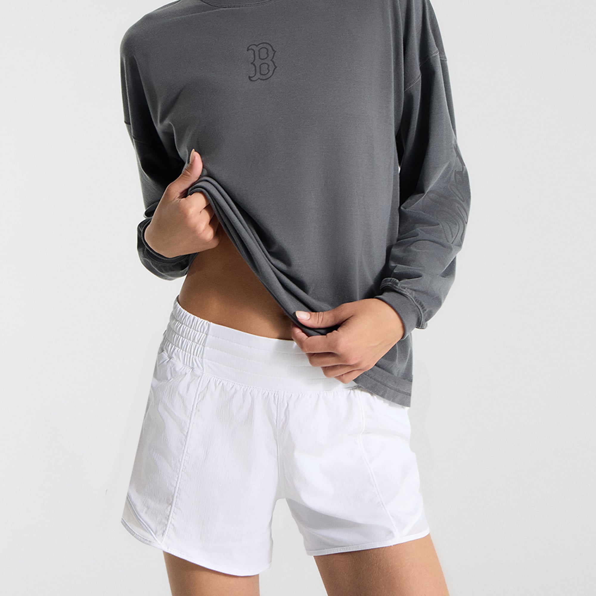 T-shirt à manches longues EasySet Relaxed-Fit gris Boston Red Sox pour femme de lululemon