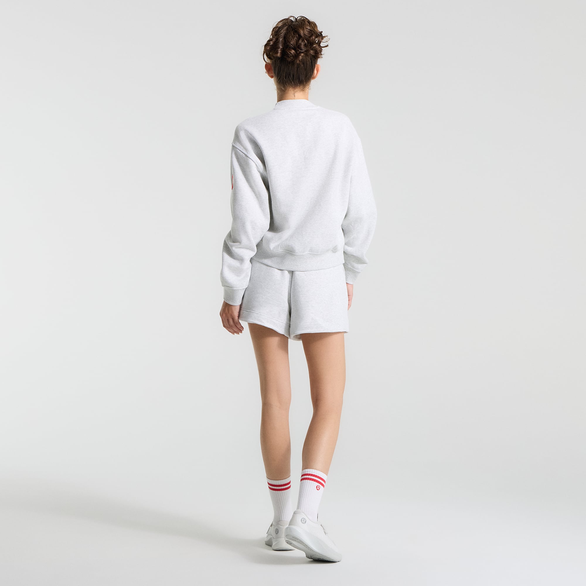 Sweat-shirt oversize lululemon Heathered Core Ultra Light Grey Boston Red Sox Steady State pour femme