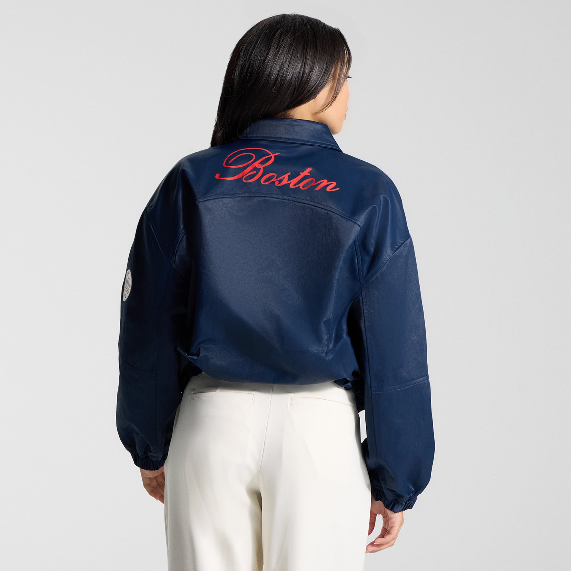Veste d'entraîneur lululemon True Navy Boston Red Sox pour femme
