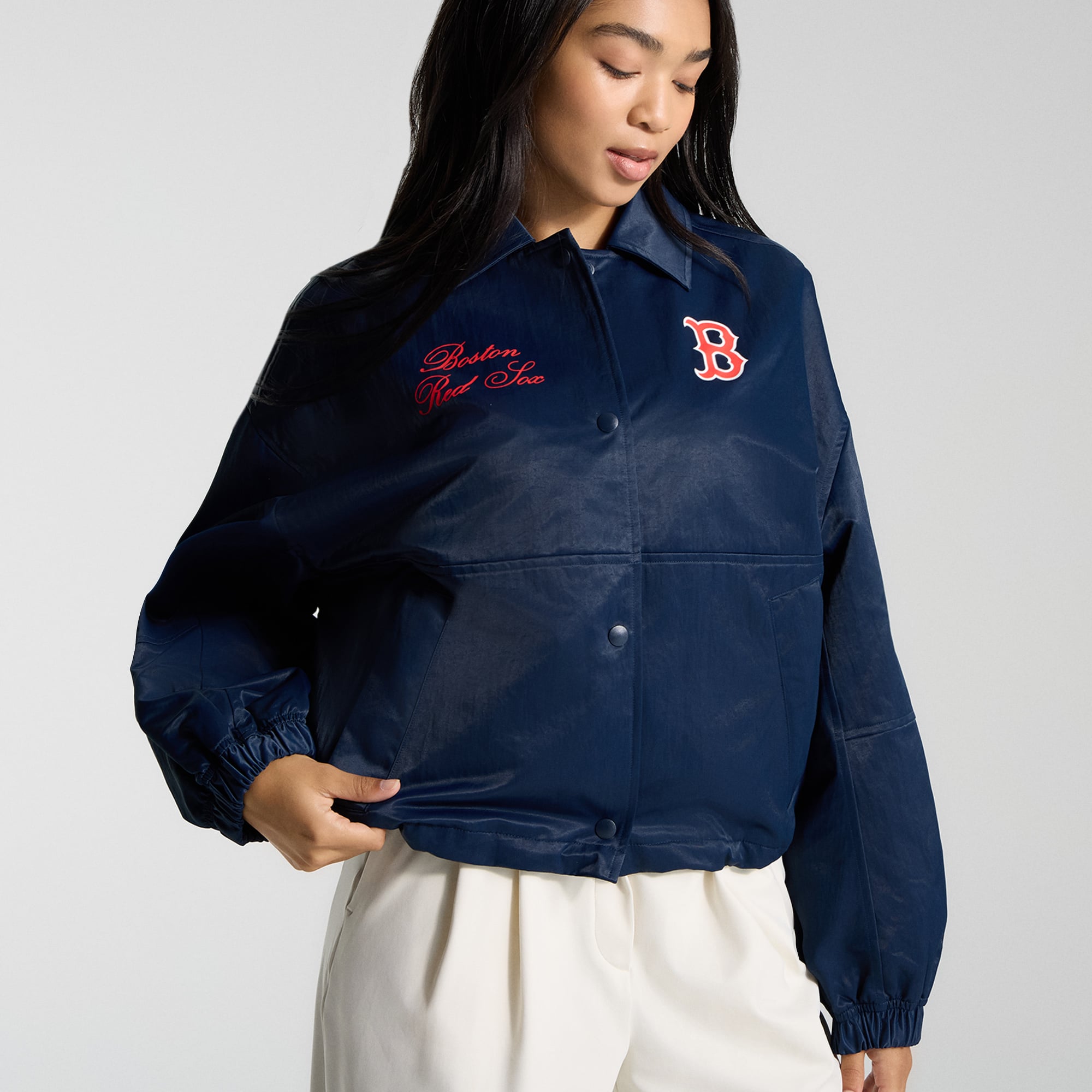 Veste d'entraîneur lululemon True Navy Boston Red Sox pour femme