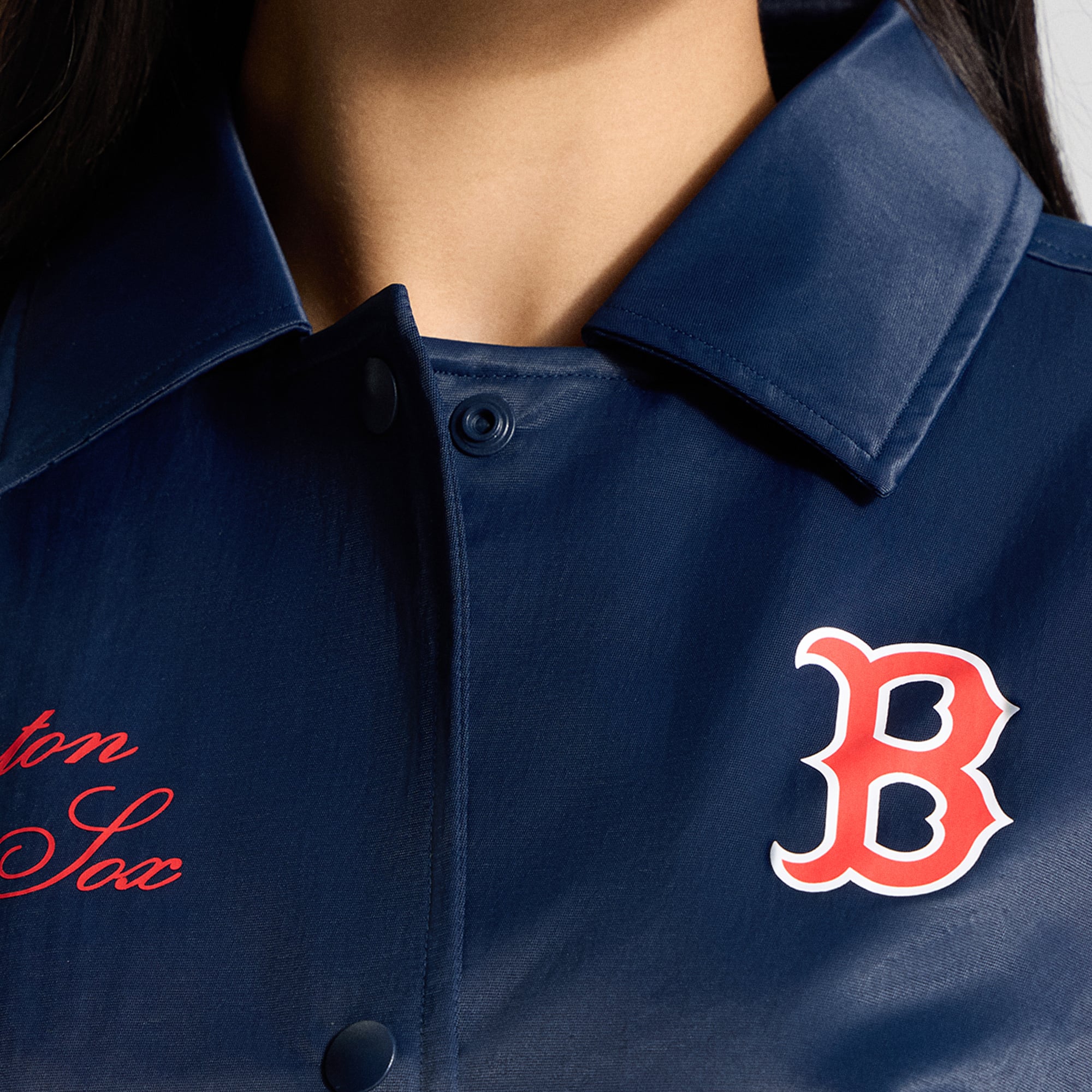 Veste d'entraîneur lululemon True Navy Boston Red Sox pour femme