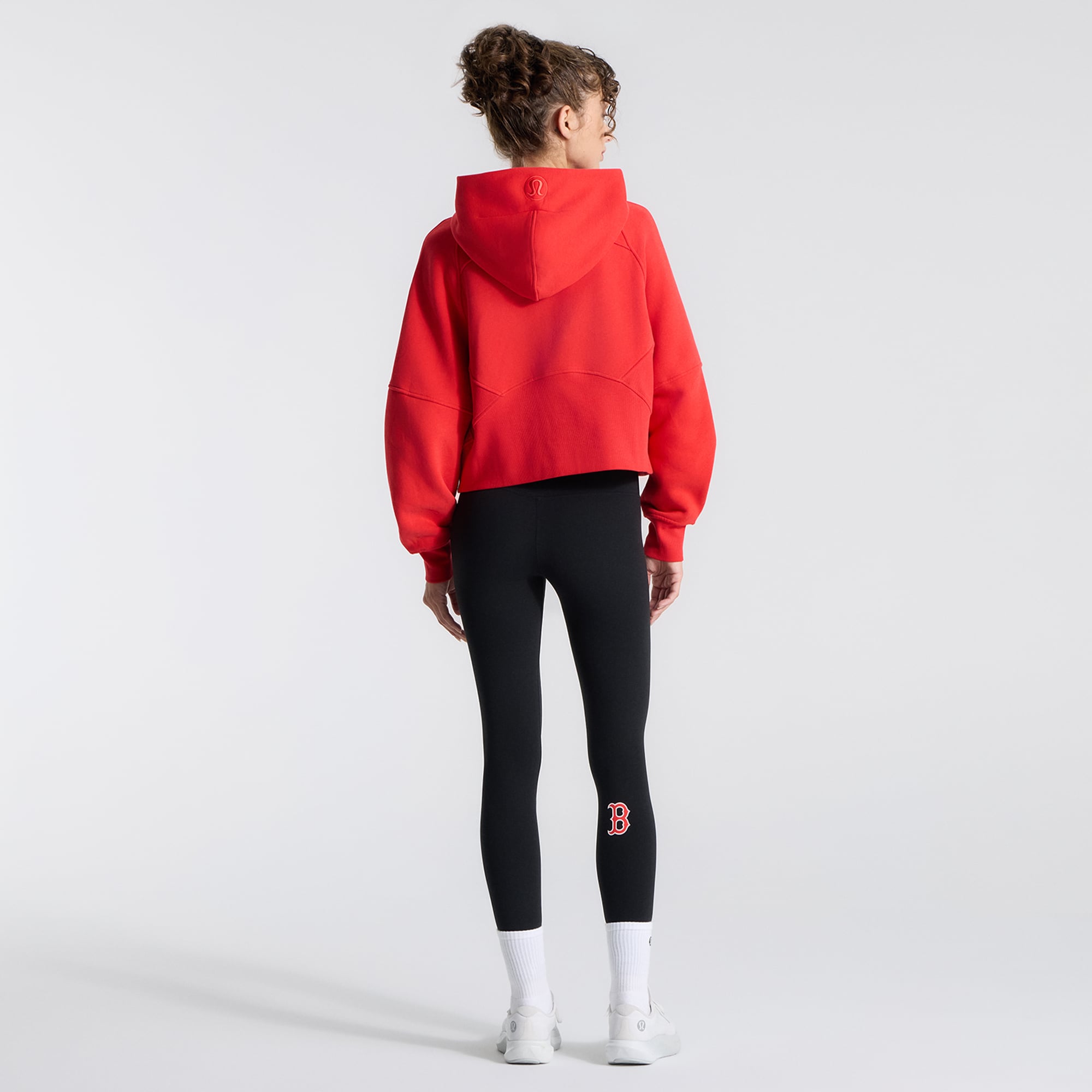 Women's lululemon True Red Boston Sox Scuba Oversized Half-Zip Hoodie