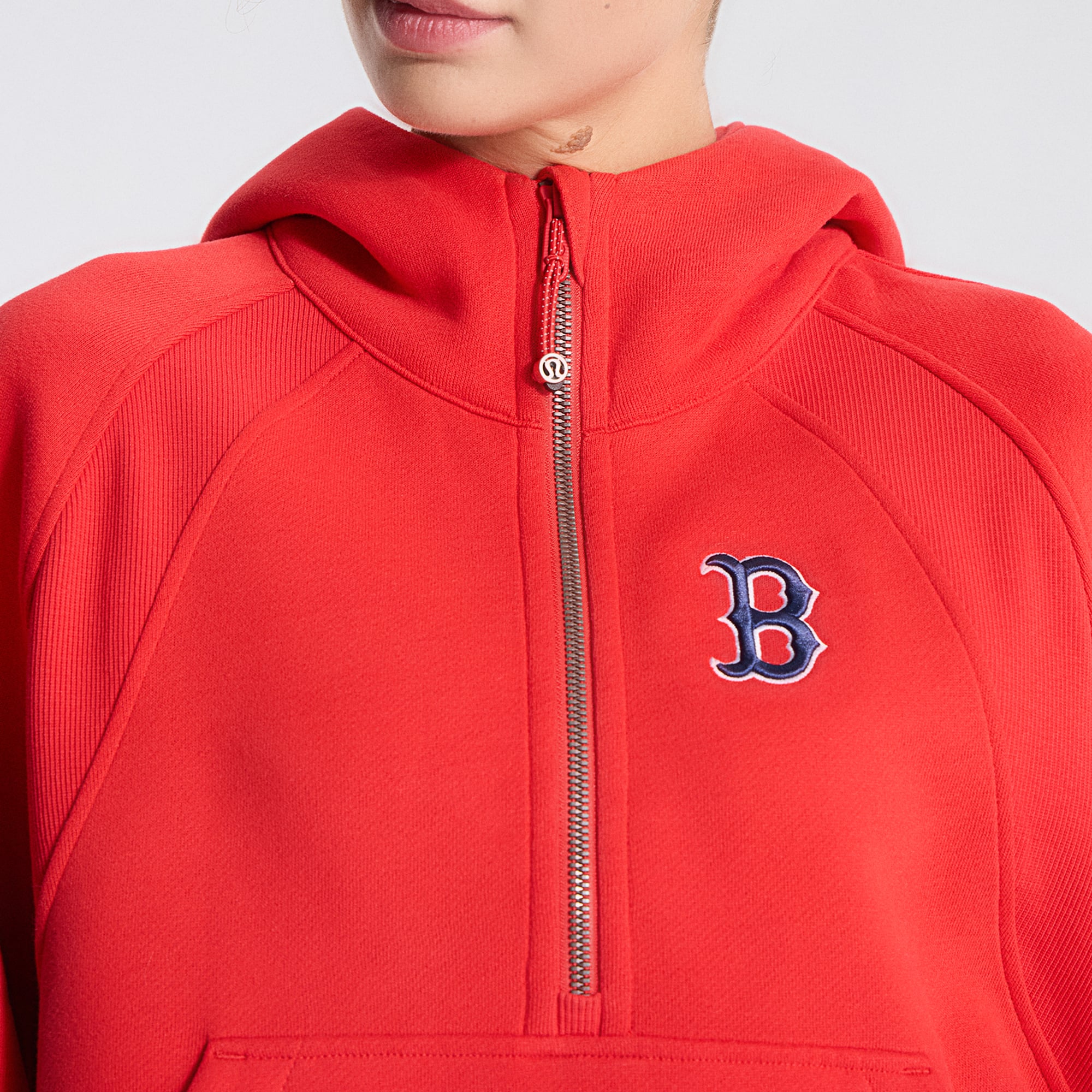 Women's lululemon True Red Boston Sox Scuba Oversized Half-Zip Hoodie