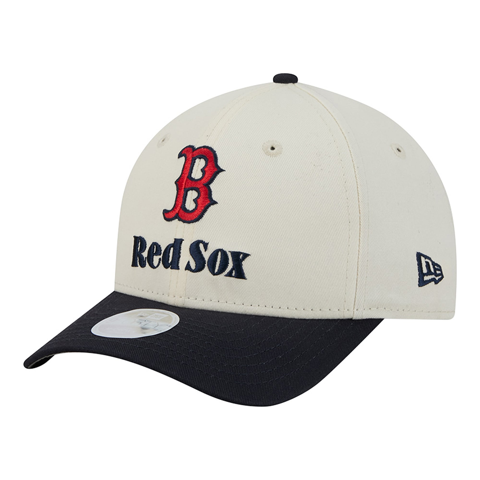 Casquette ajustable New Era crème/marine Boston Red Sox Primary 9FORTY M-Crown pour femme