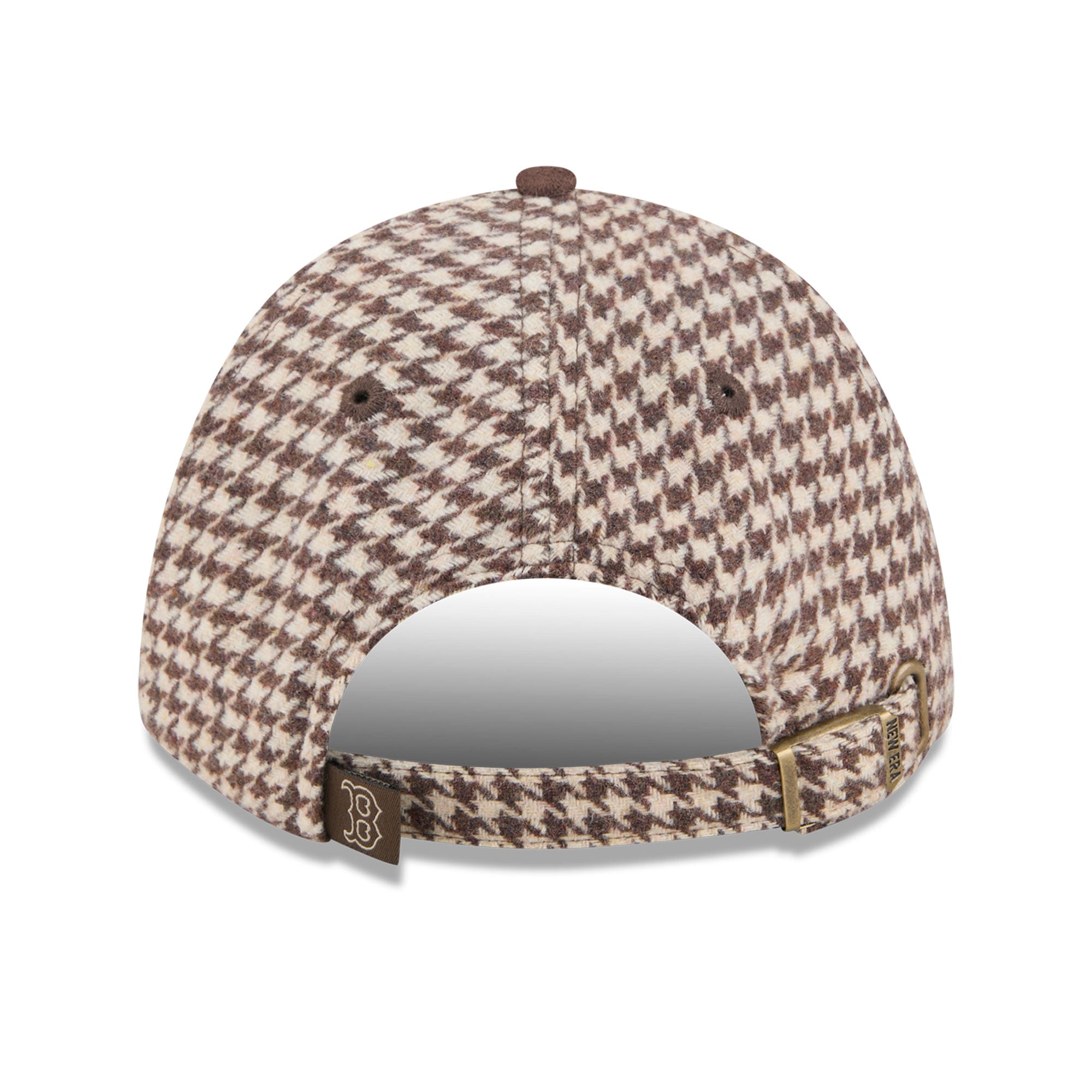 Casquette ajustable New Era 9FORTY M-Crown marron clair pour femme, Boston Red Sox, en fausse laine.