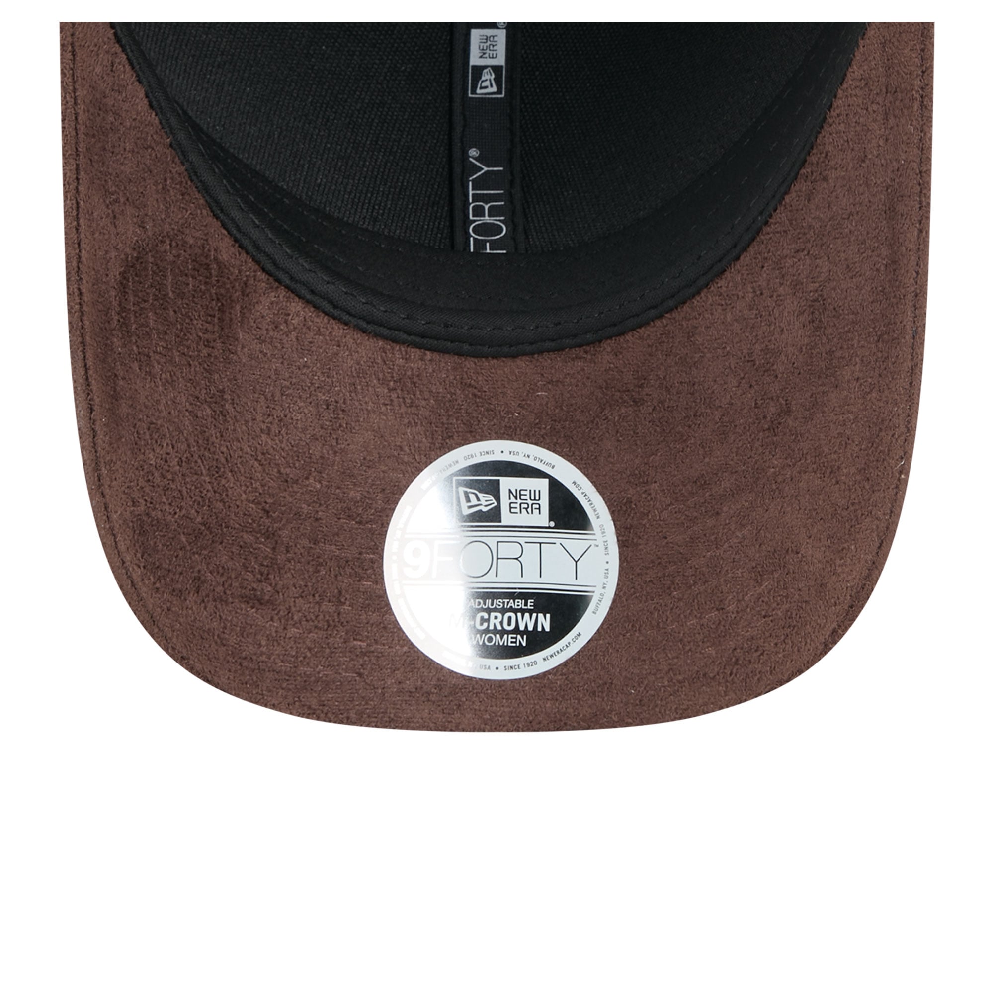 Casquette ajustable New Era 9FORTY M-Crown marron clair pour femme, Boston Red Sox, en fausse laine.