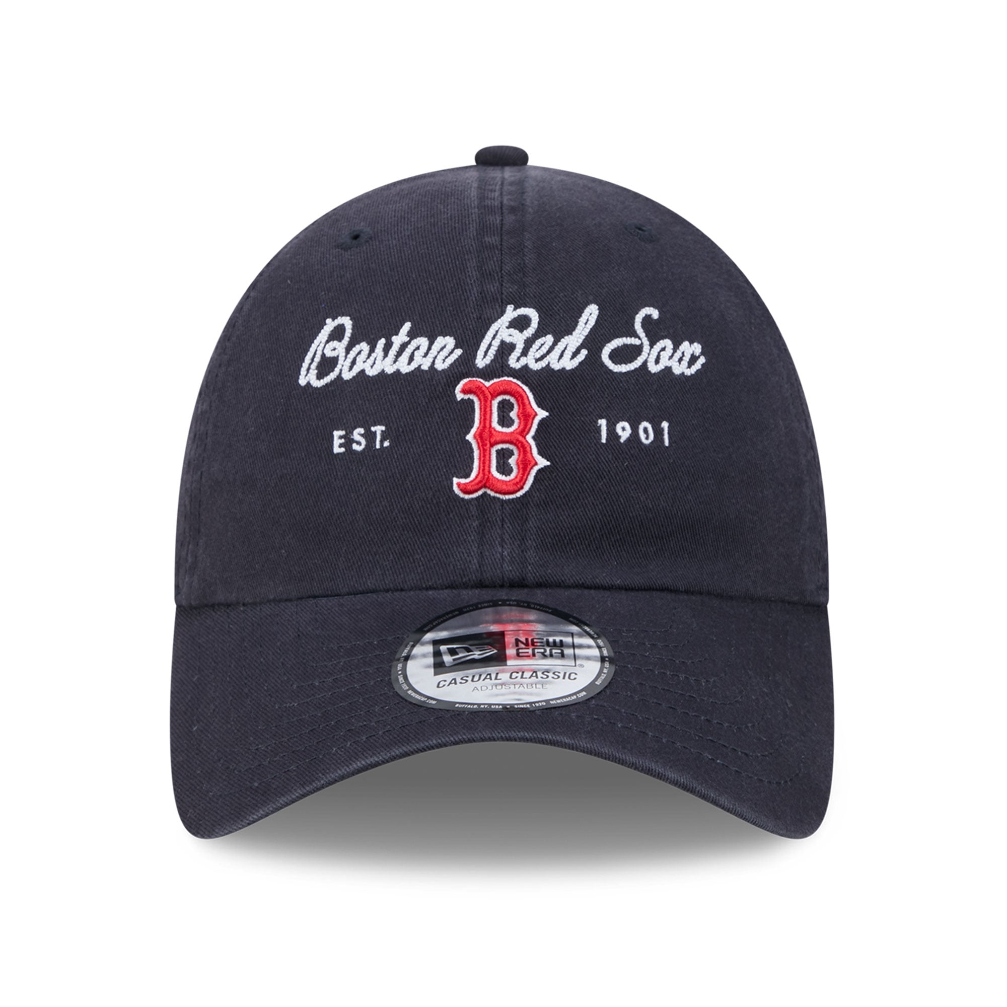Casquette New Era bleu marine Boston Red Sox pour femme, style classique décontracté et ajustable