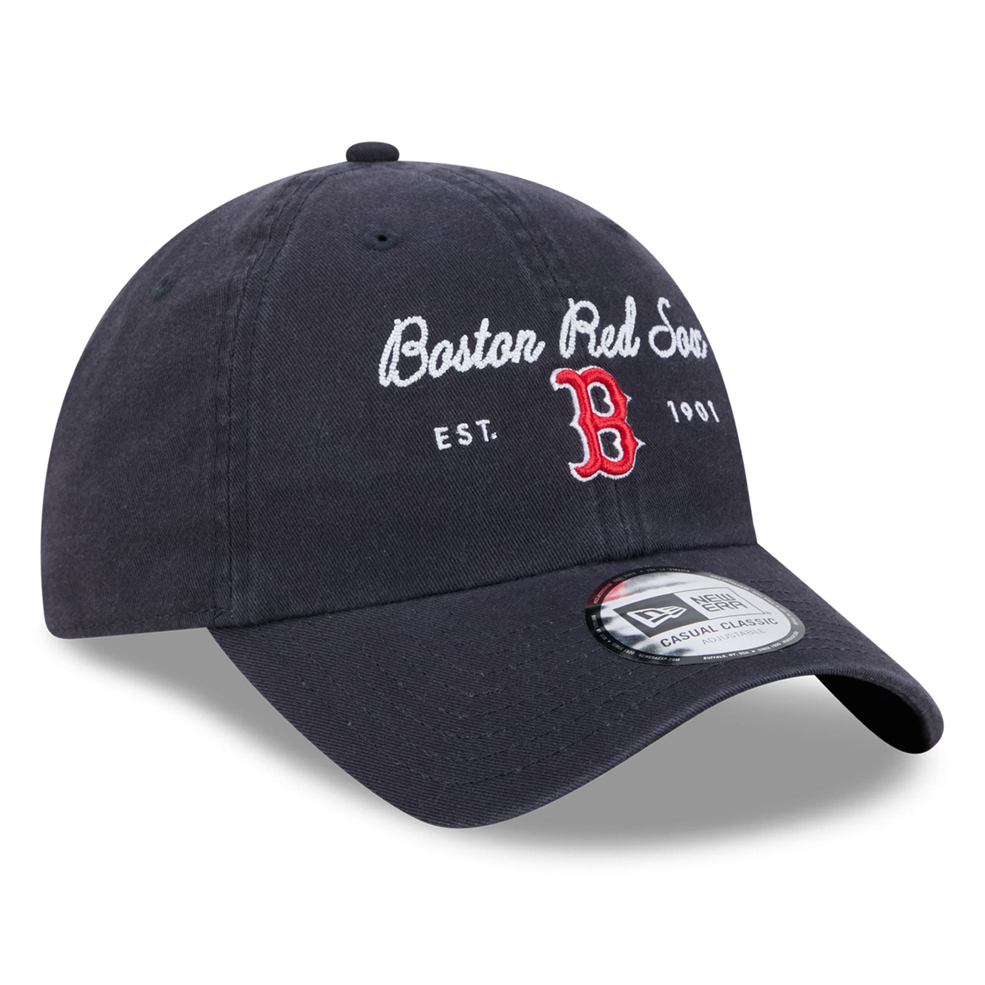 Casquette New Era bleu marine Boston Red Sox pour femme, style classique décontracté et ajustable