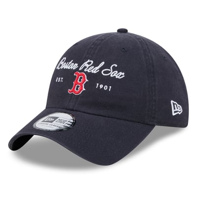  Boston Red Sox New Era Women's Script Casual Classic Adjustable Hat - Navy