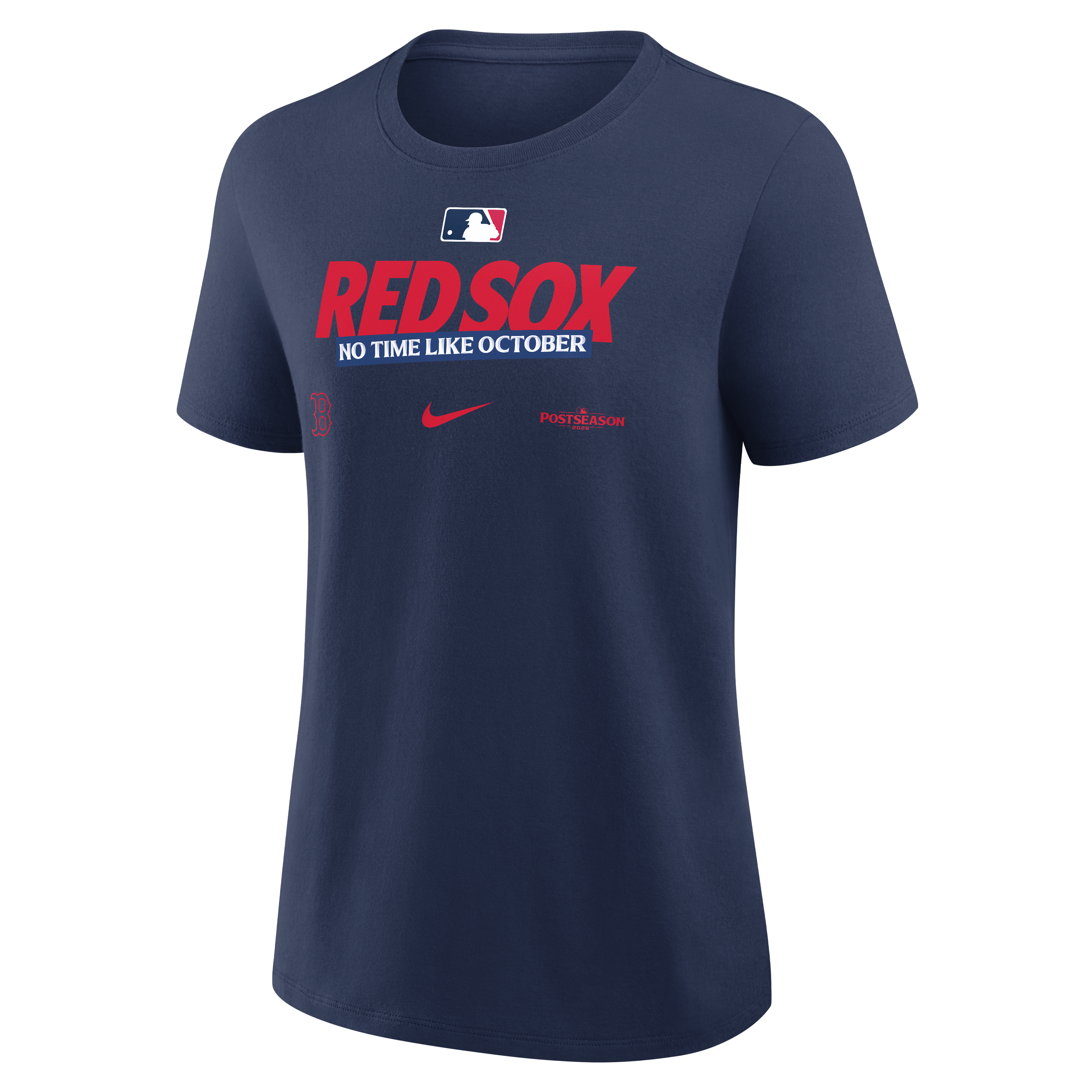 T-shirt authentique Nike bleu marine Boston Red Sox 2026 MLB Postseason pour femme