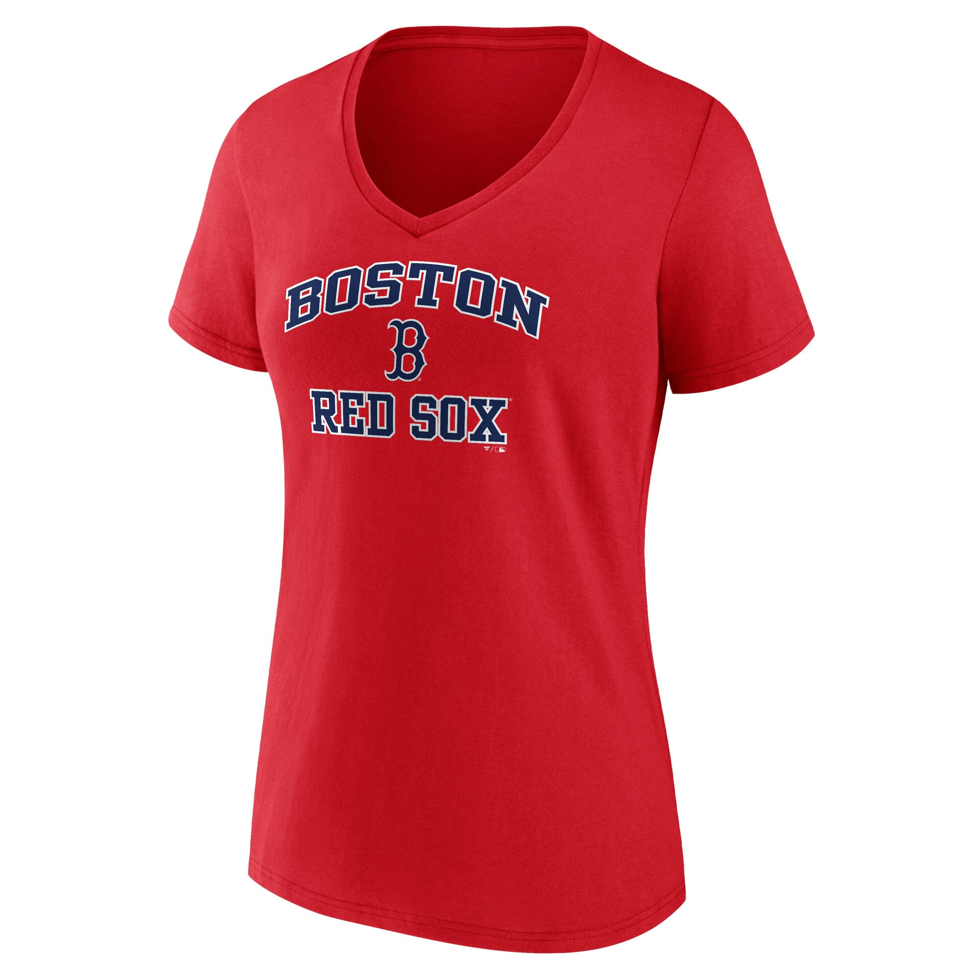 T-shirt à col en V pour femmes Red Boston Sox Heart & Soul