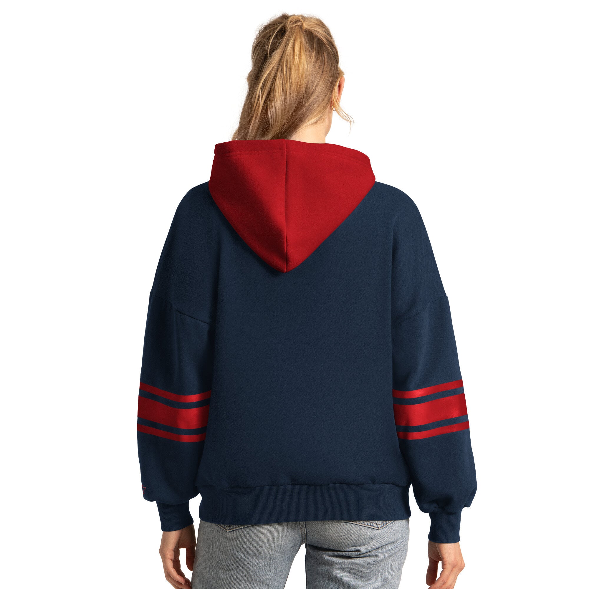 Sweat à capuche Starter bleu marine pour femme, Boston Red Sox, Meilleur entraîneur