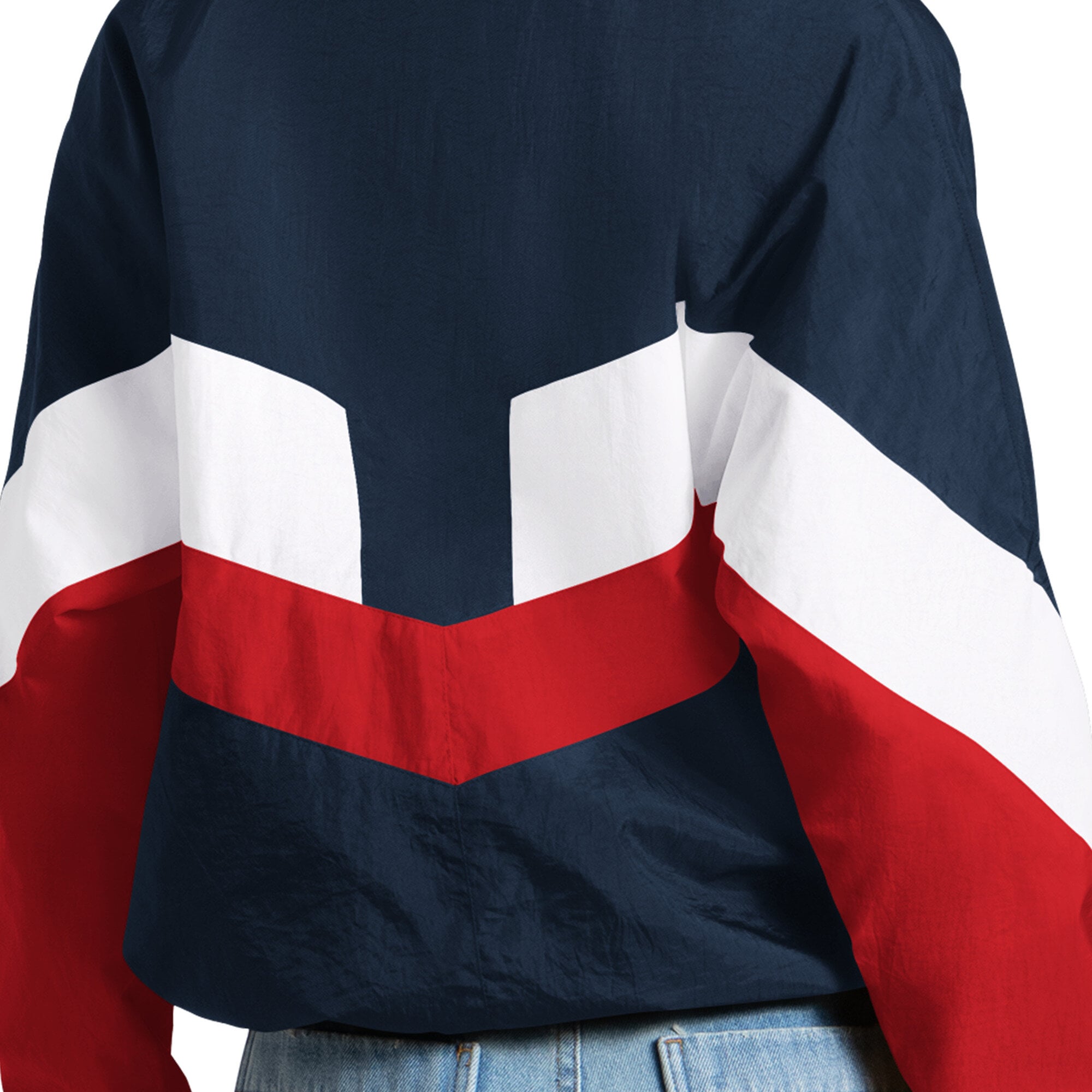 Pull à col zippé Starter bleu marine Boston Red Sox pour femme