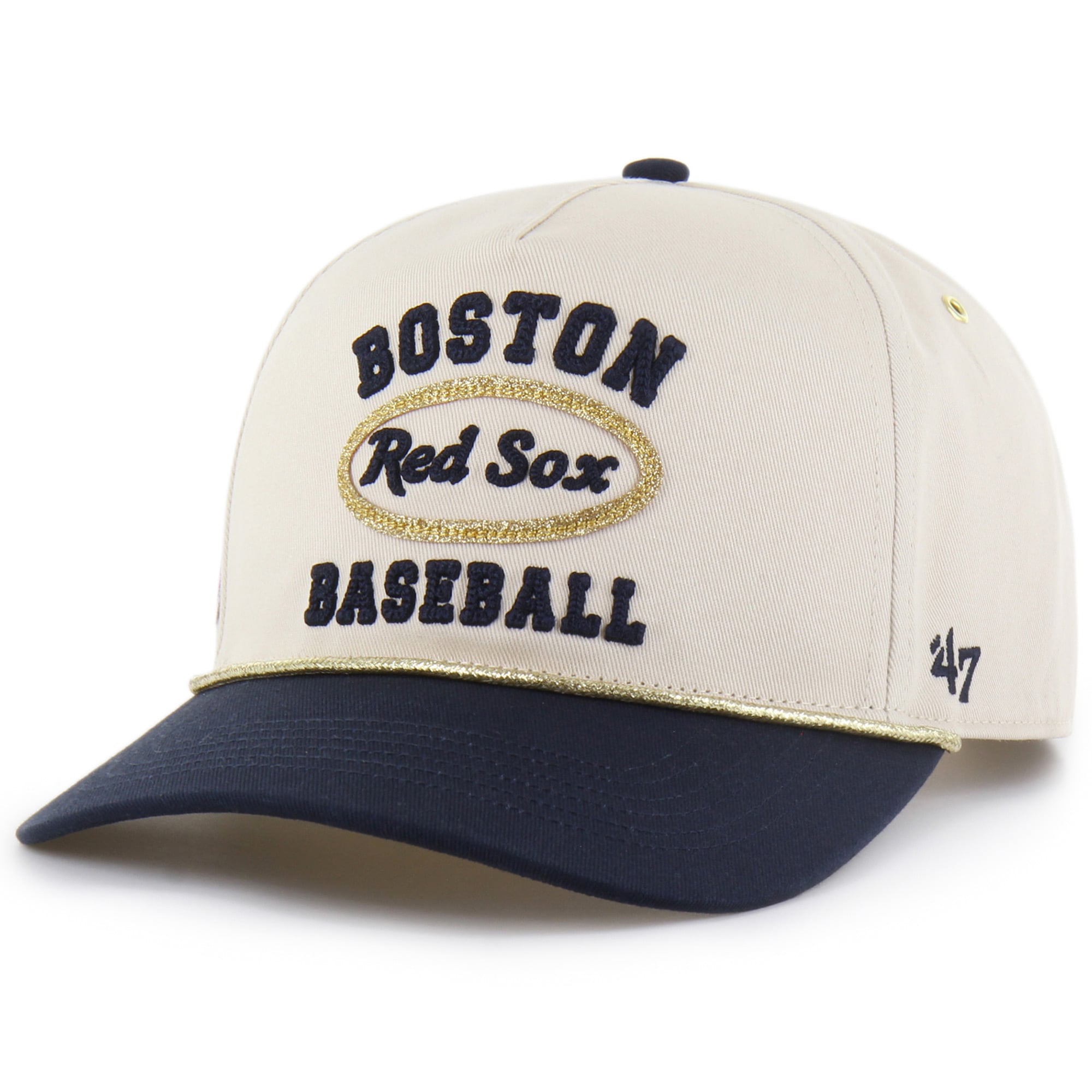 Women's Stoney Clover Lane x '47 Natural Boston Red Sox Glitter Rope Hitch Adjustable Hat