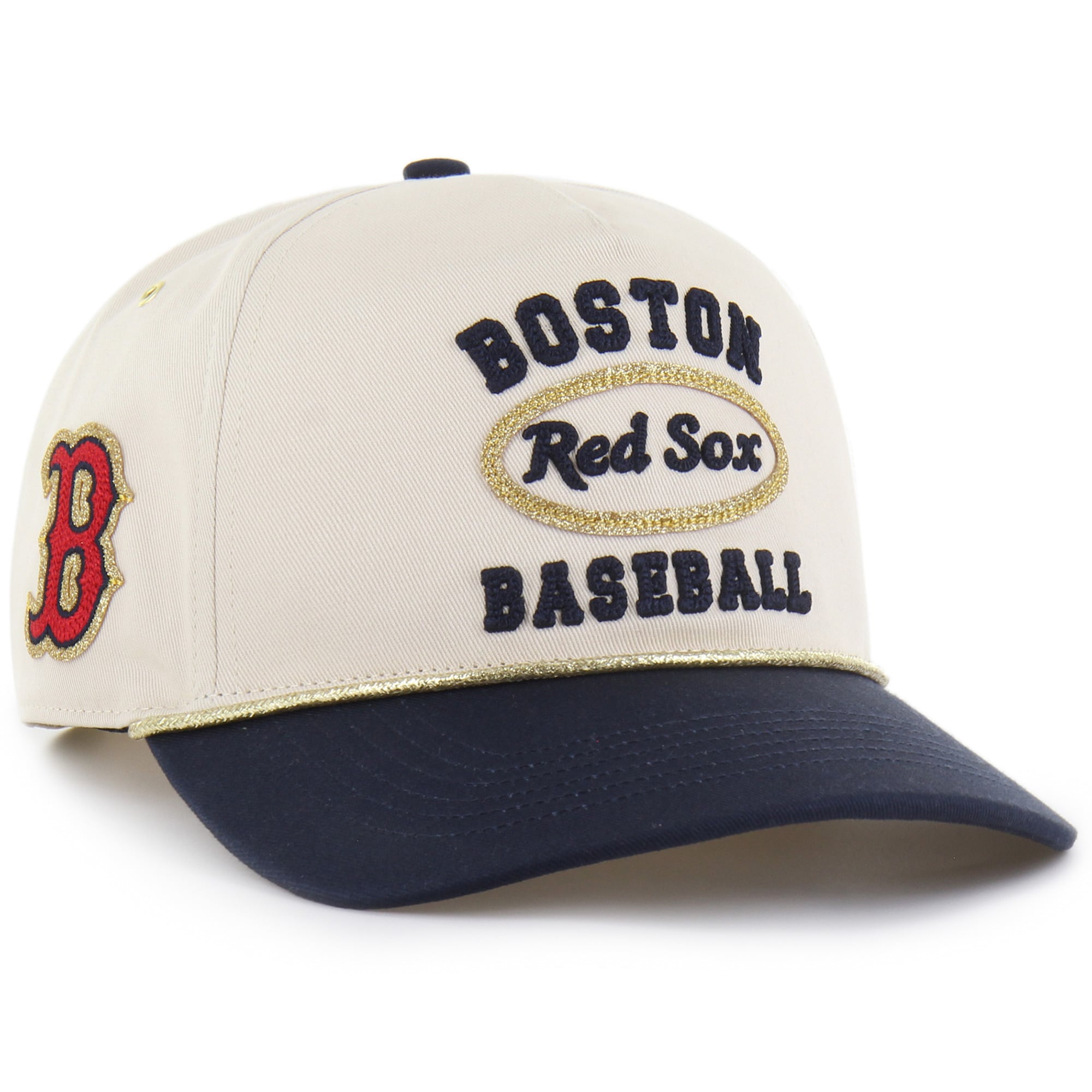 Women's Stoney Clover Lane x '47 Natural Boston Red Sox Glitter Rope Hitch Adjustable Hat
